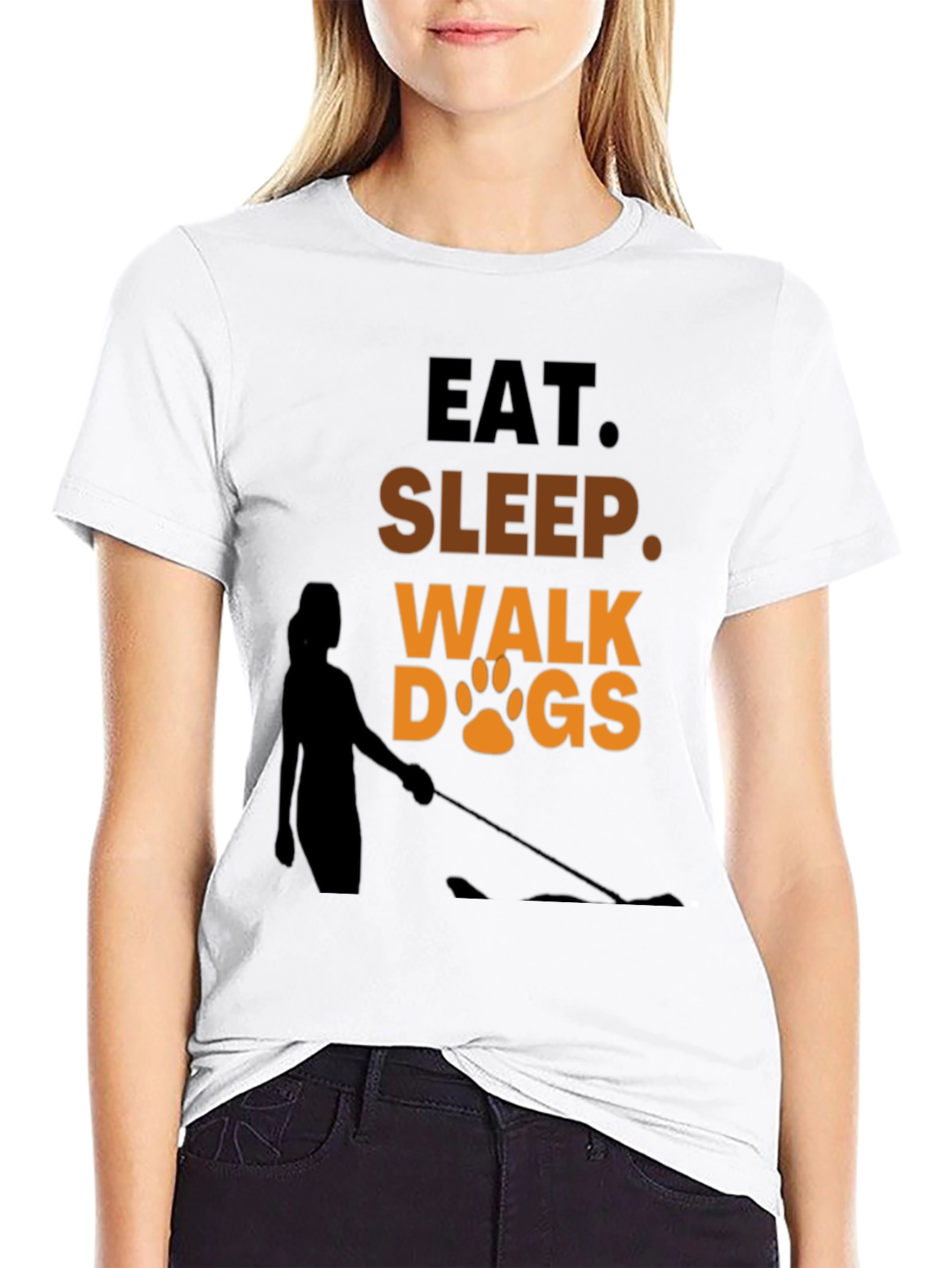 Eat Sleep Walk Dogs Graphic T-Shirt