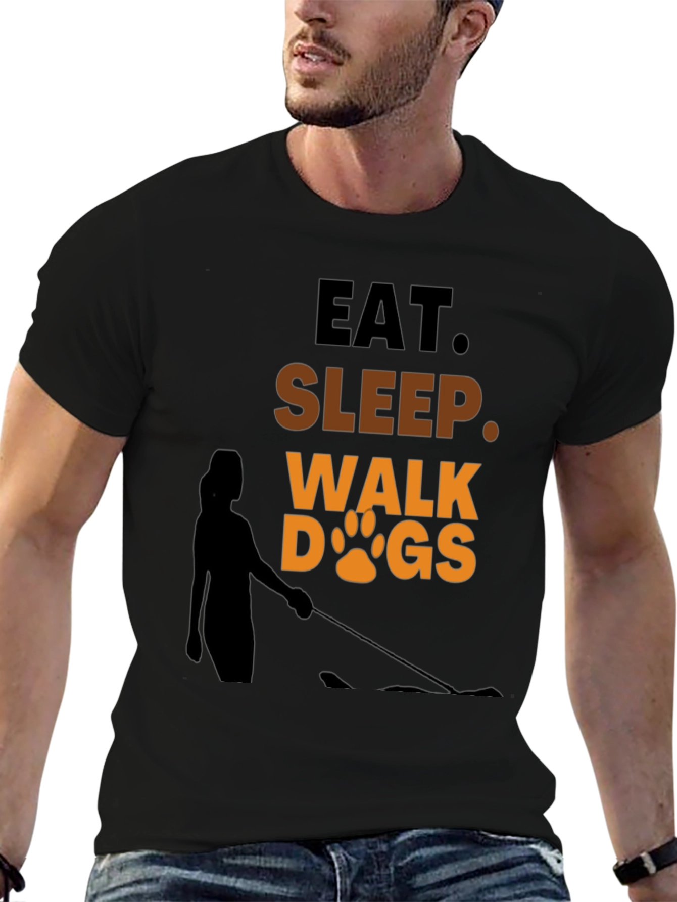 Eat Sleep Walk Dogs Graphic T-Shirt