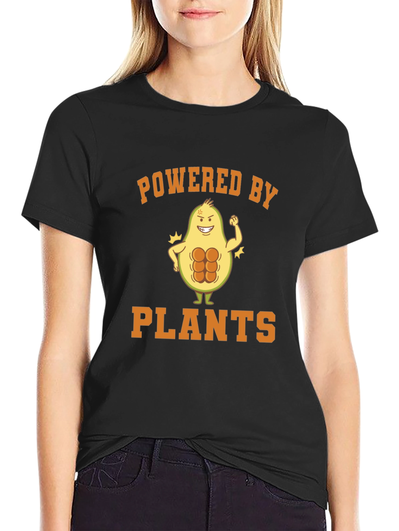 Powered by Plants Vegan T-Shirt Gym Avocado