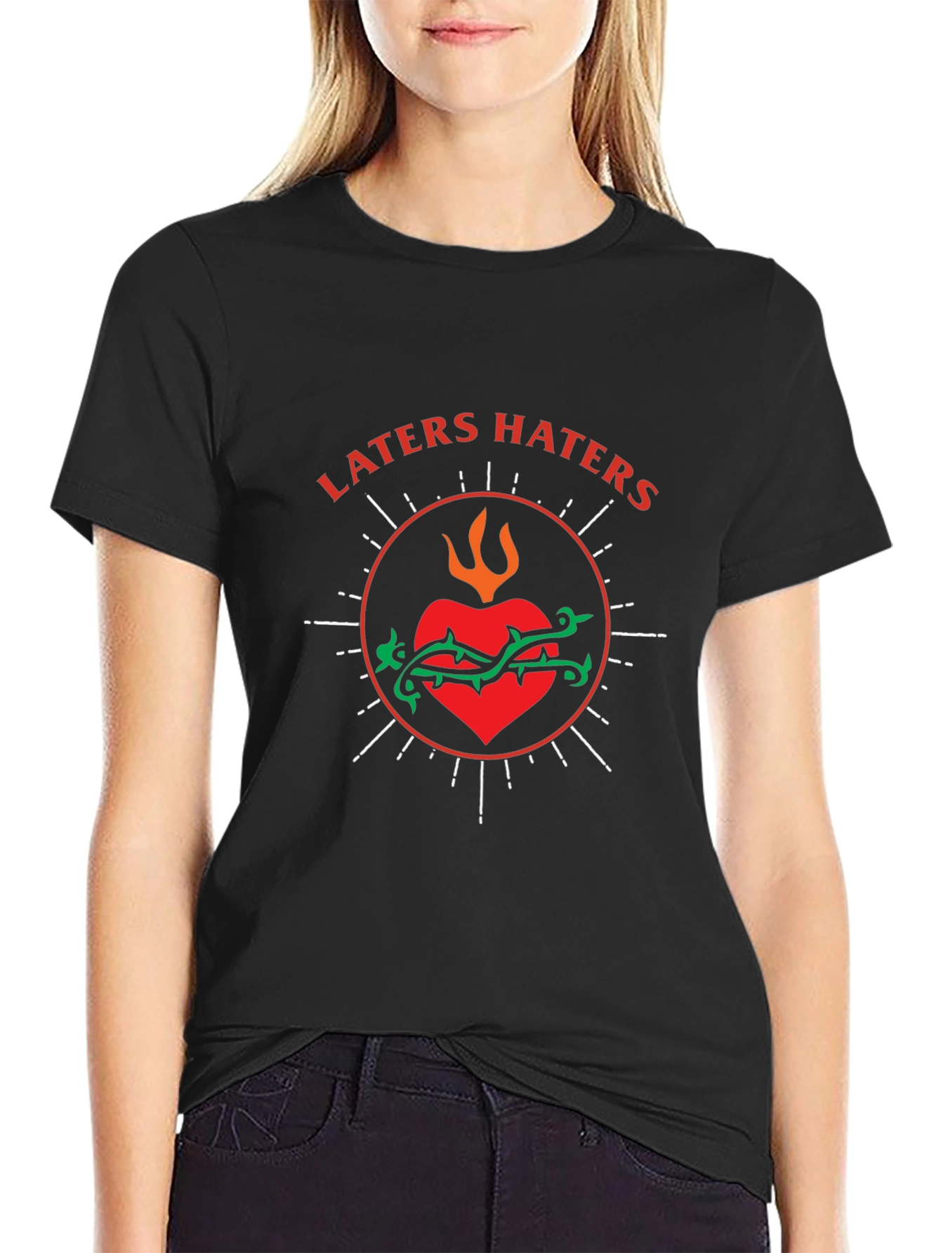 Laters Haters Graphic Tee - Trendy Slogan T-Shirt