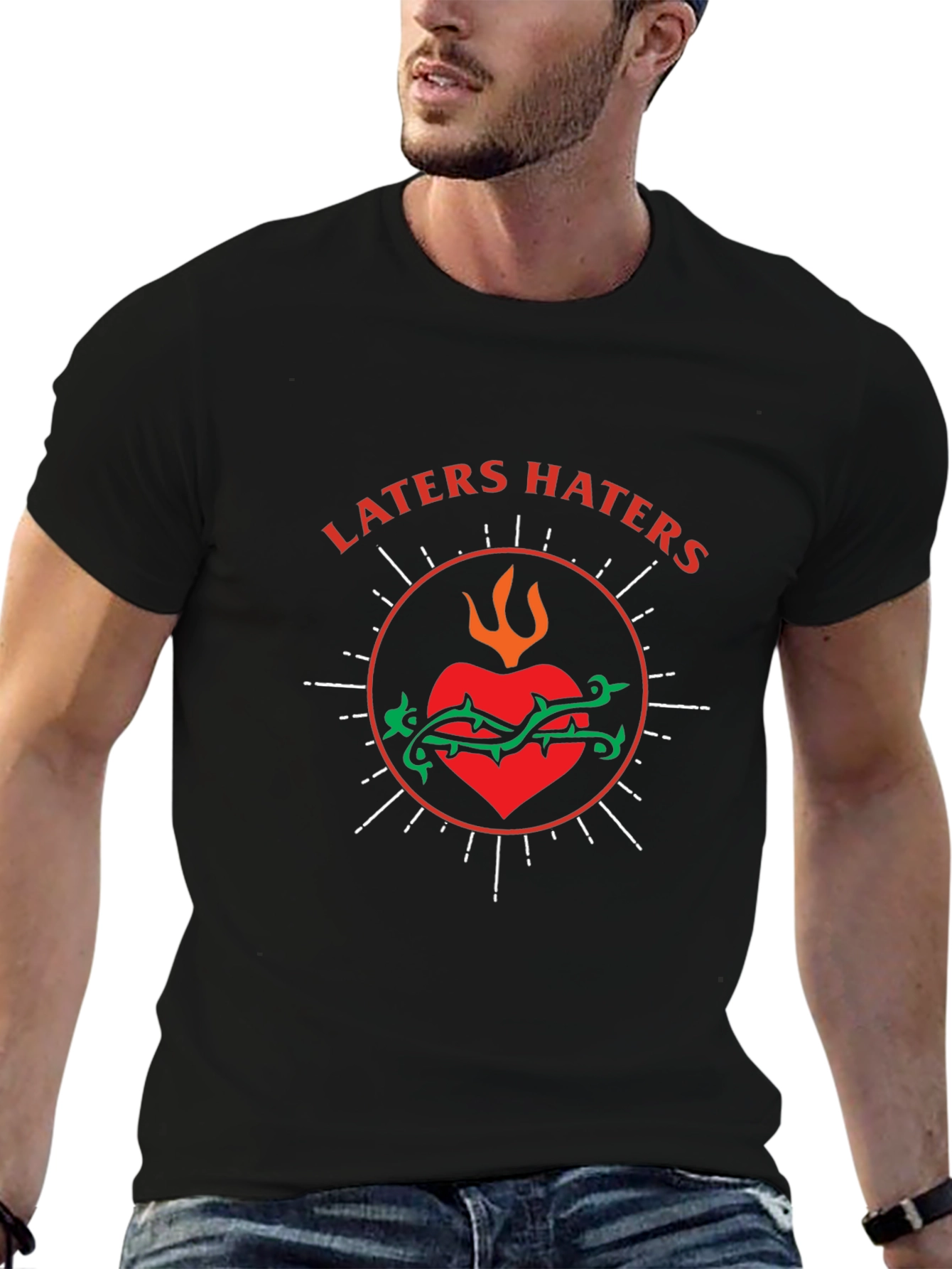 Laters Haters Graphic Tee - Trendy Slogan T-Shirt