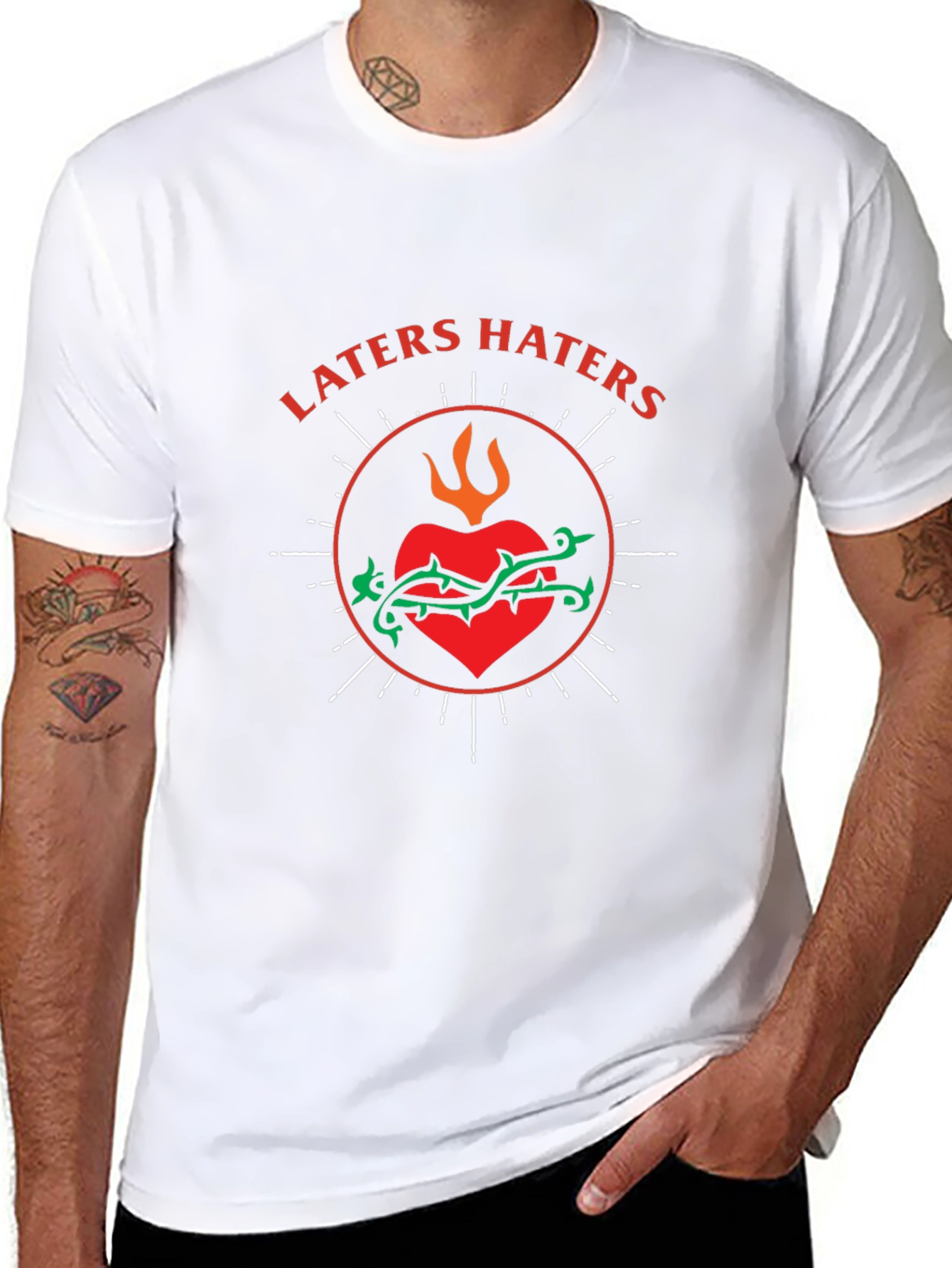 Laters Haters Graphic Tee - Trendy Slogan T-Shirt
