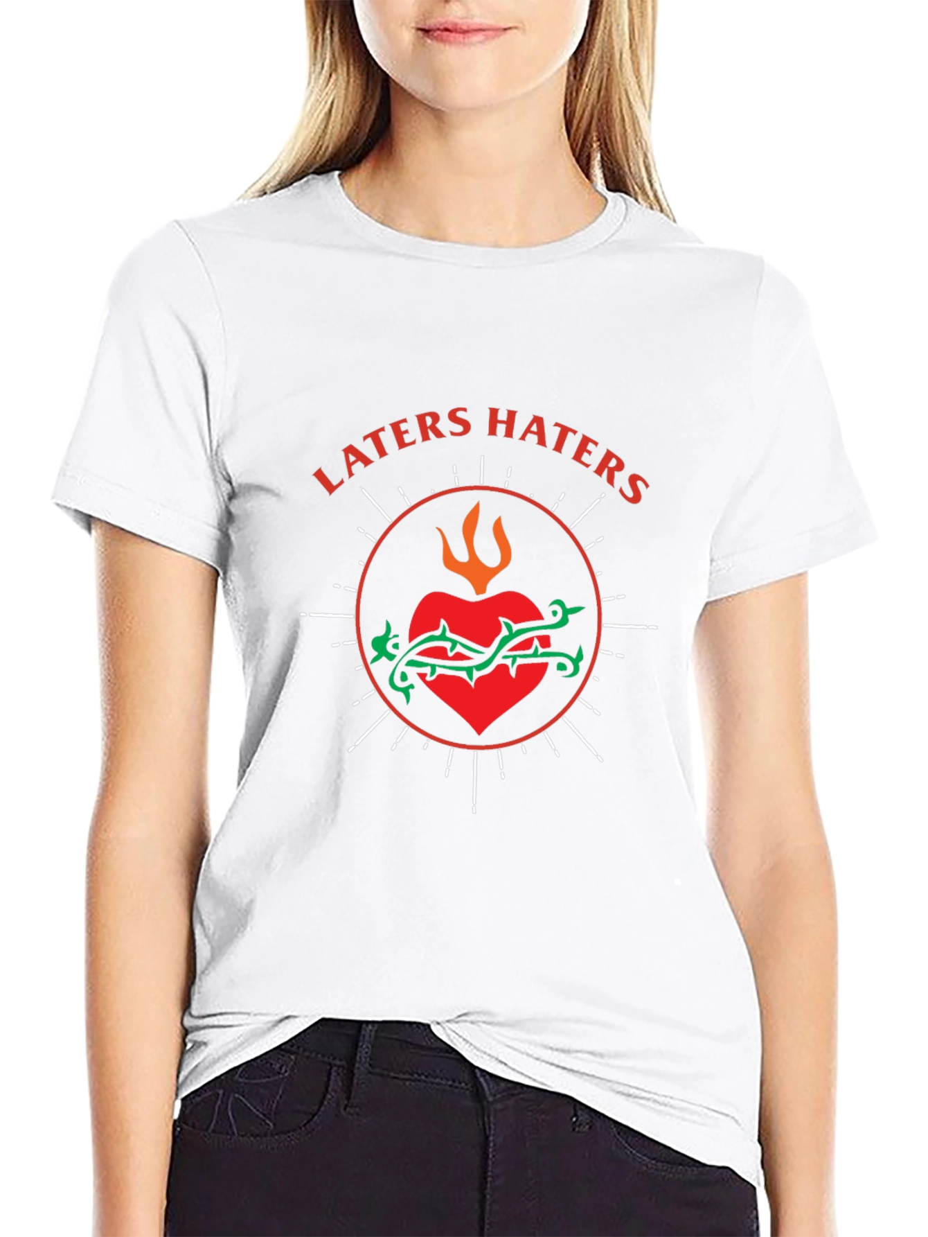 Laters Haters Graphic Tee - Trendy Slogan T-Shirt