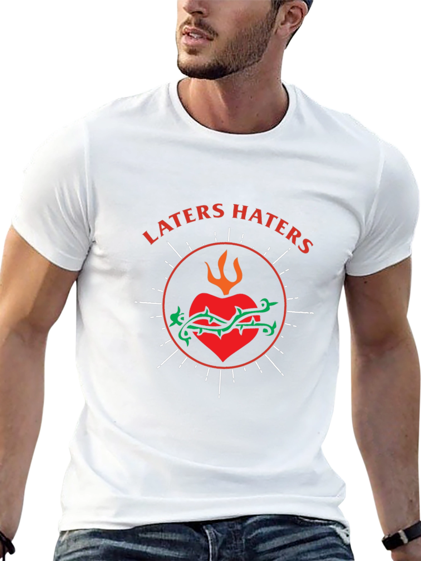 Laters Haters Graphic Tee - Trendy Slogan T-Shirt