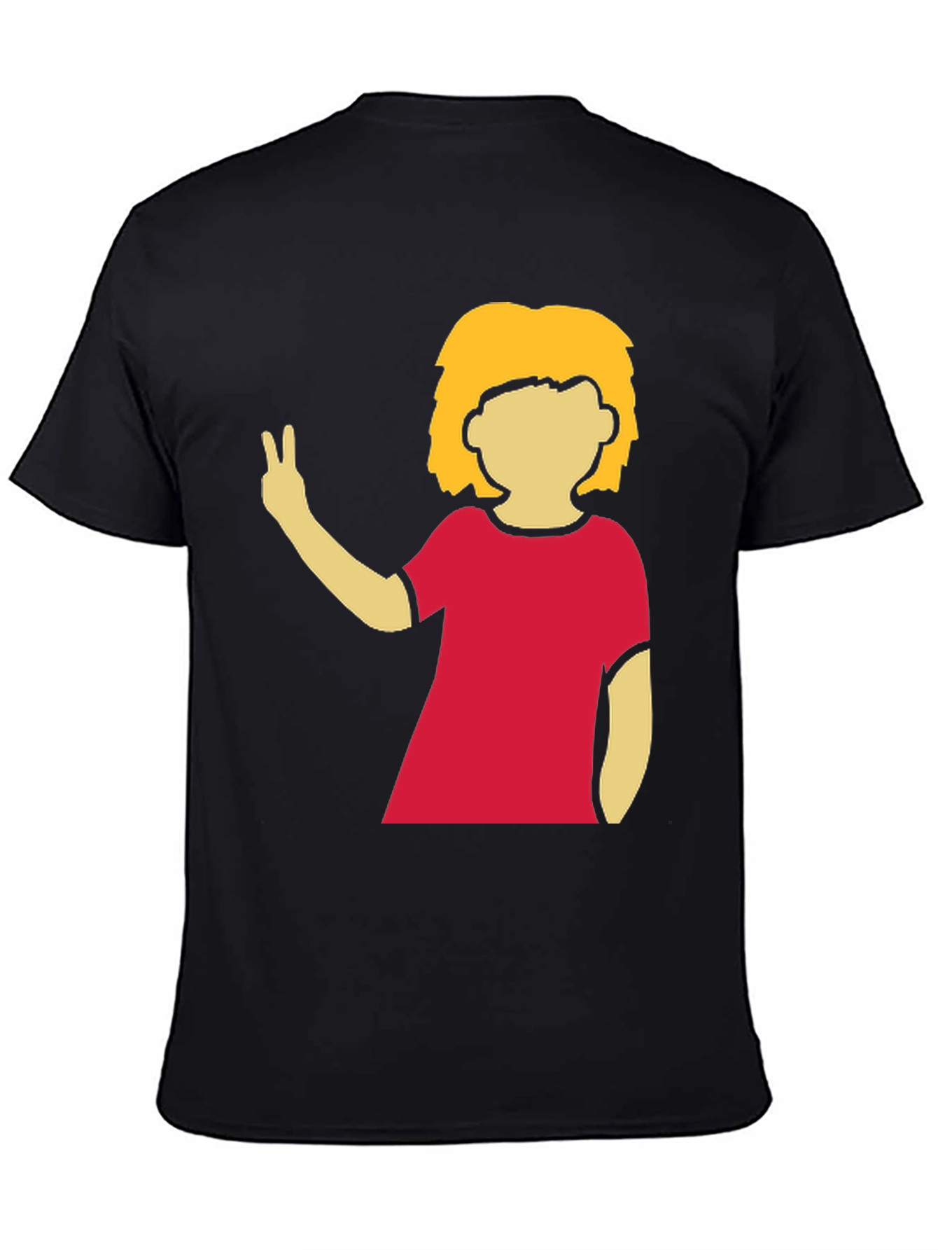 Peace Sign Graphic Tee - Black Casual T-Shirt