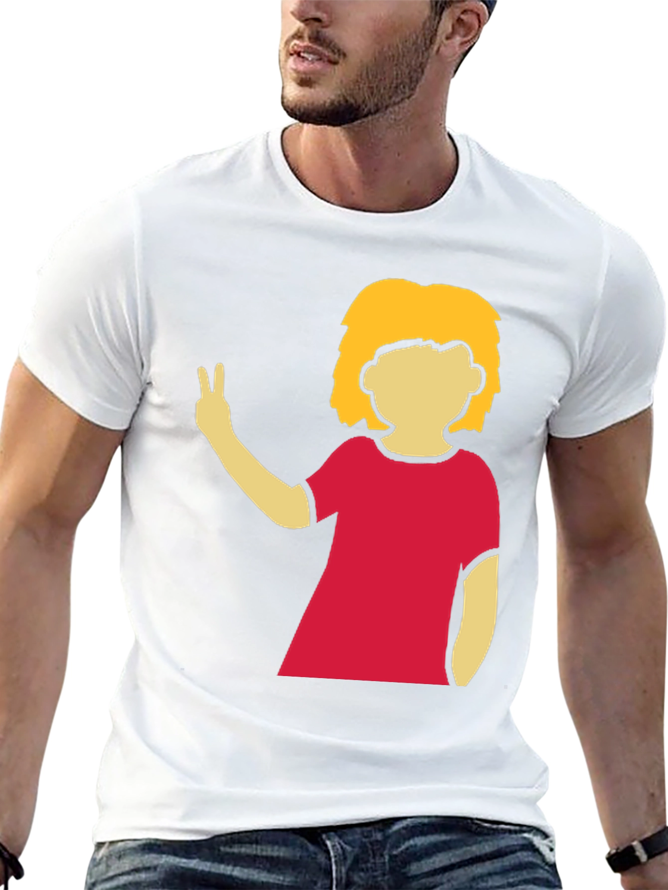 Peace Sign Graphic Tee - Black Casual T-Shirt