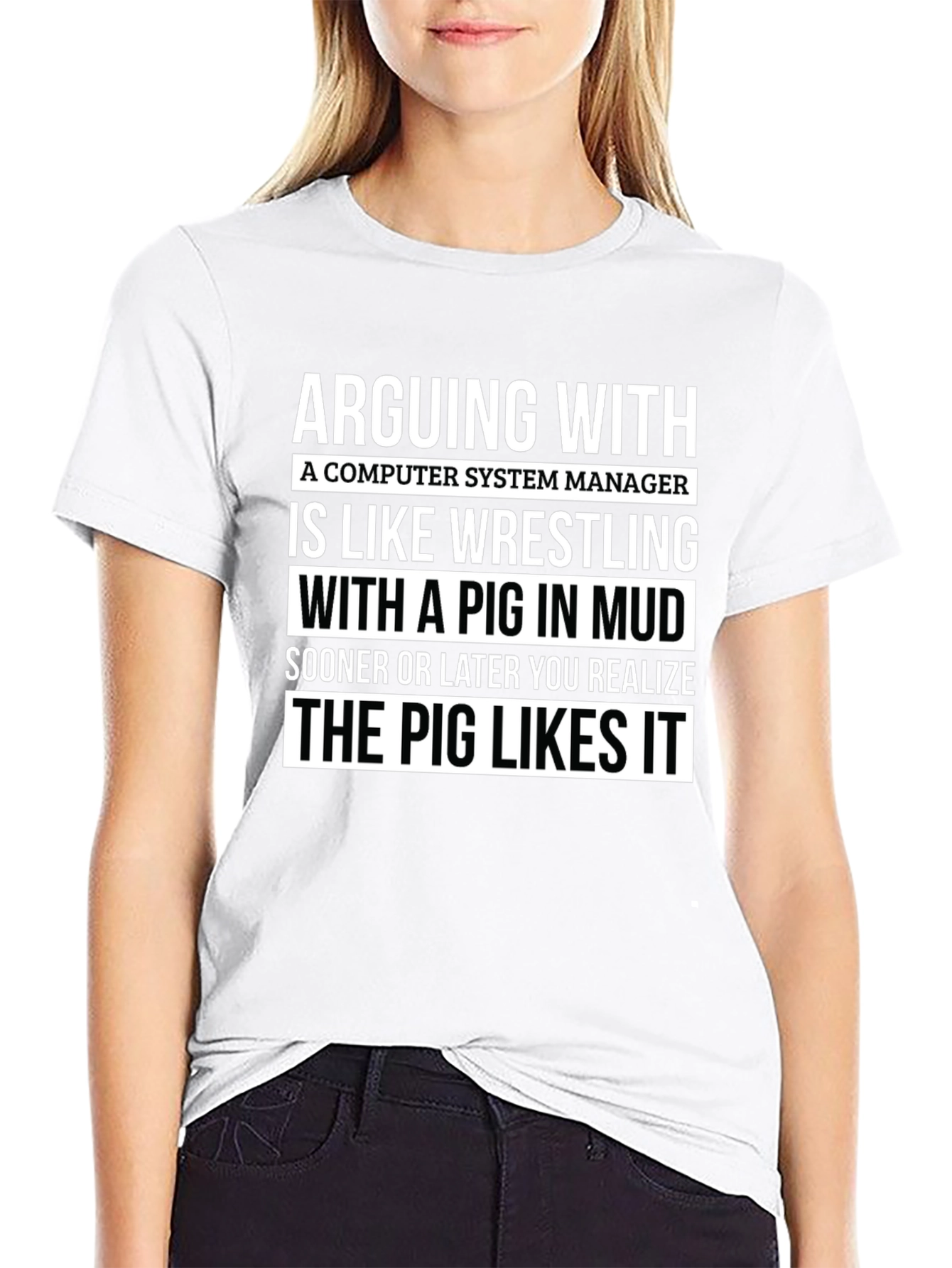 Computer System Manager Pig T-Shirt