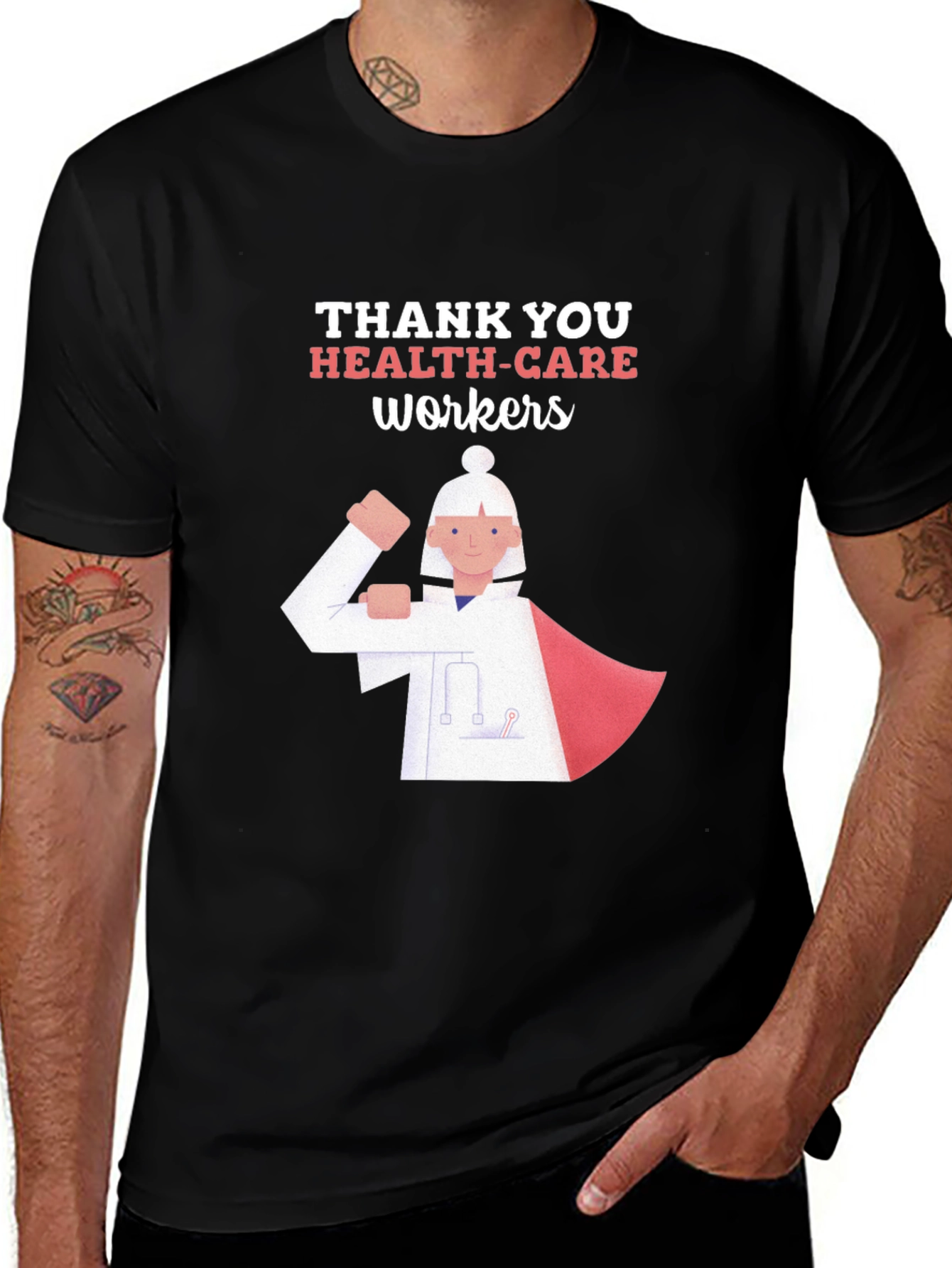 Thank You Health Care Workers Graphic T-Shirt