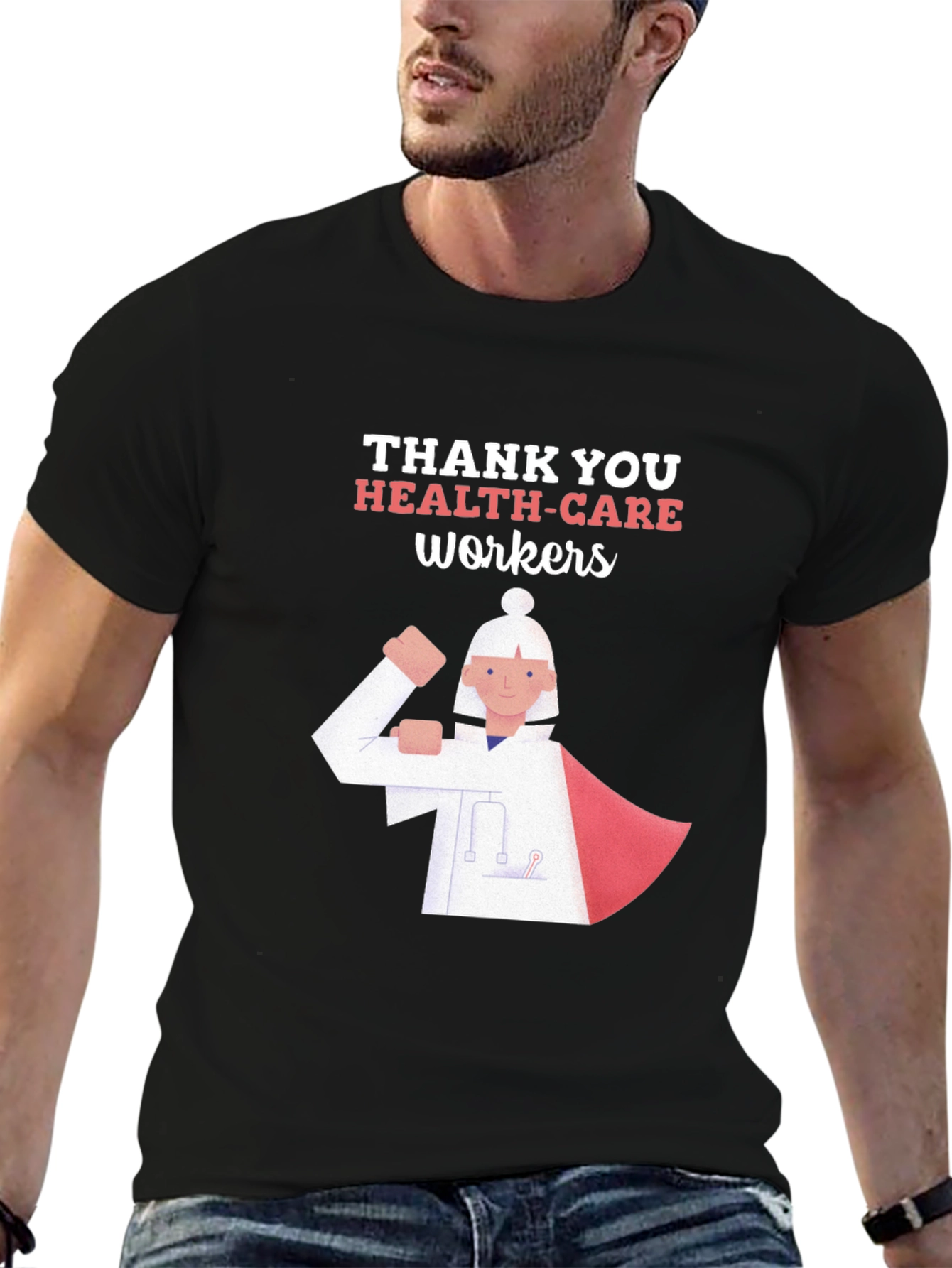 Thank You Health Care Workers Graphic T-Shirt