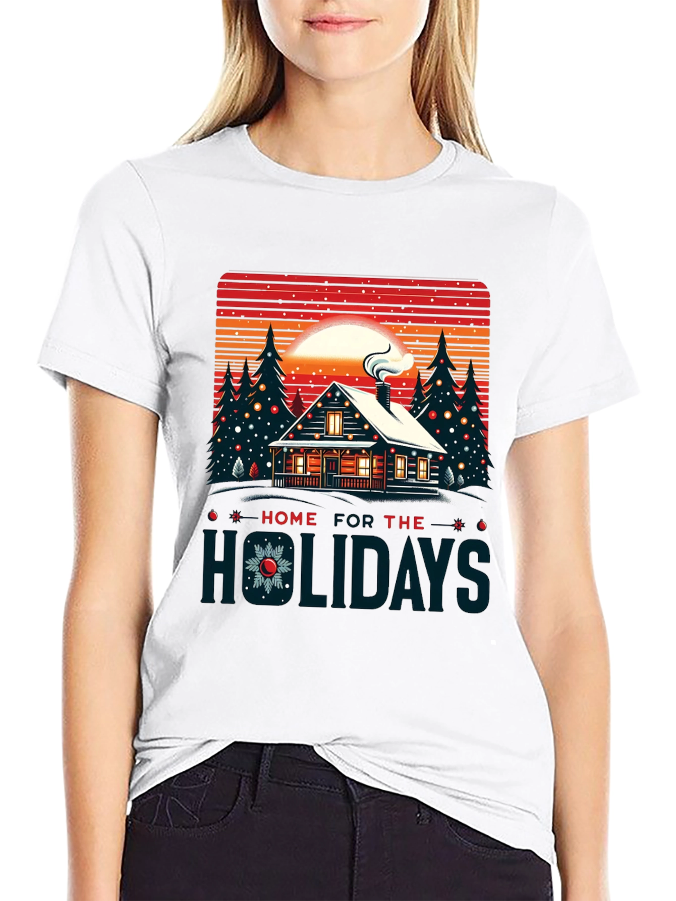 Home for the Holidays Cabin T-Shirt