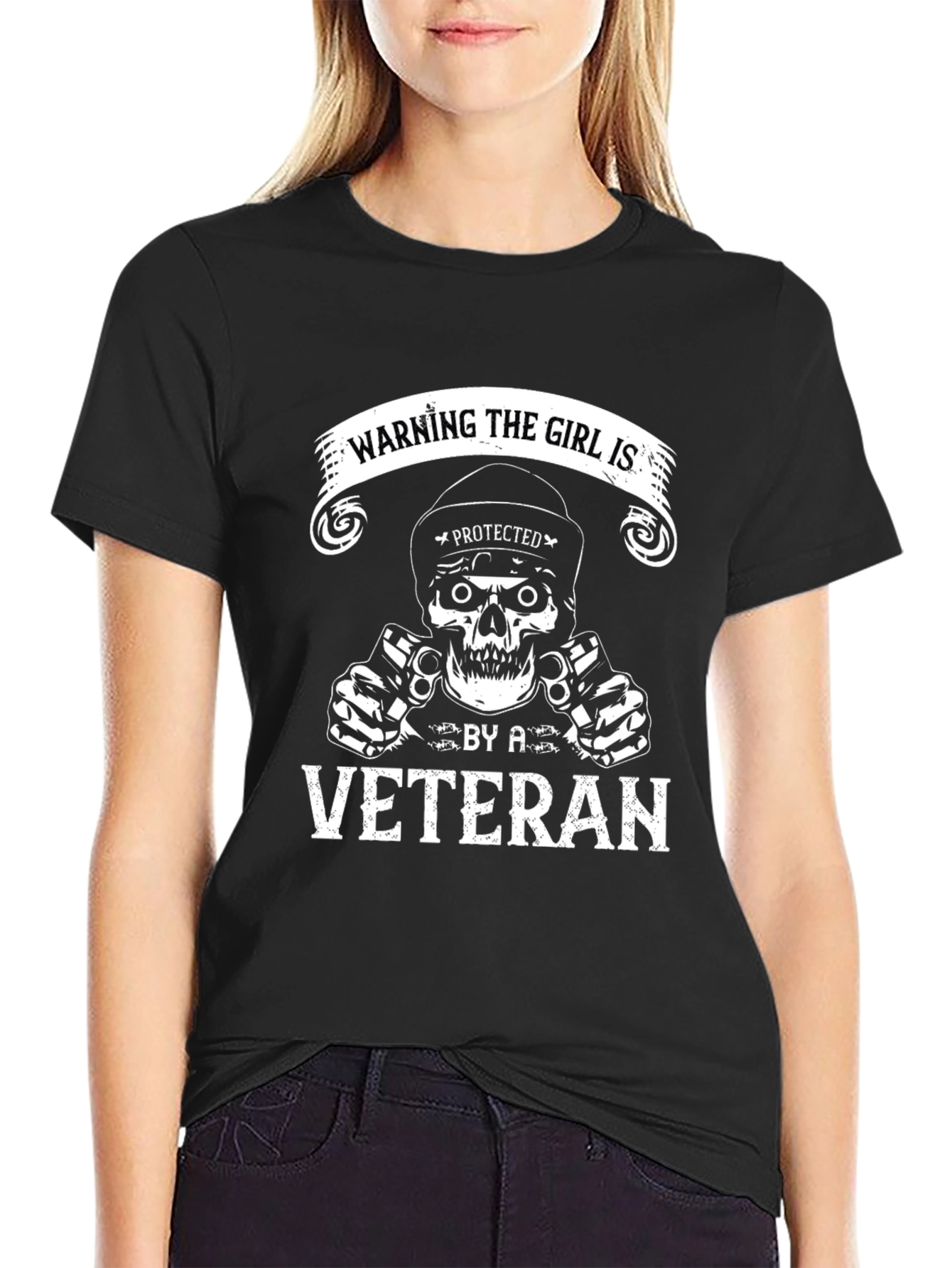Warning: Protected by a Veteran T-Shirt