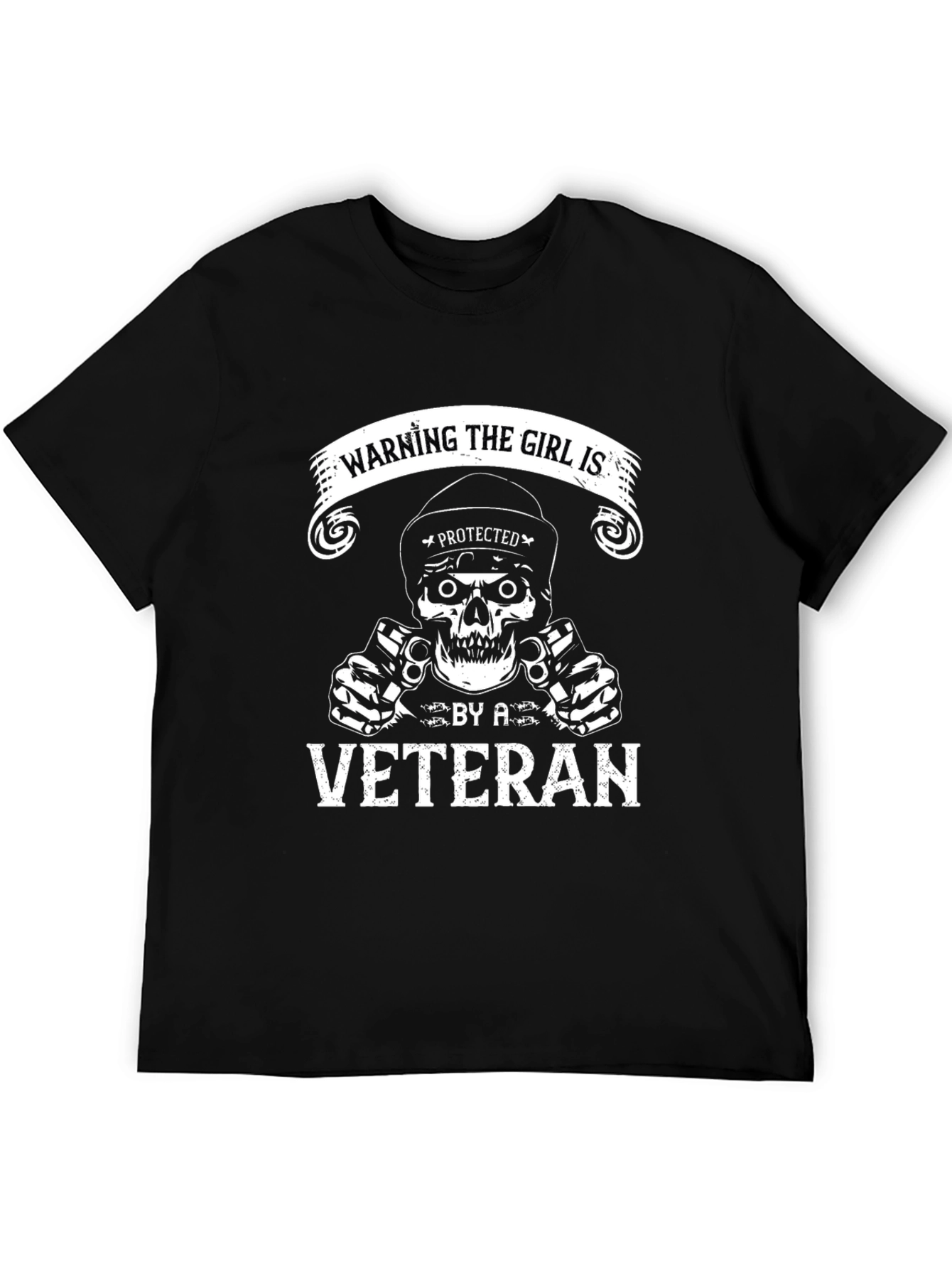 Warning: Protected by a Veteran T-Shirt