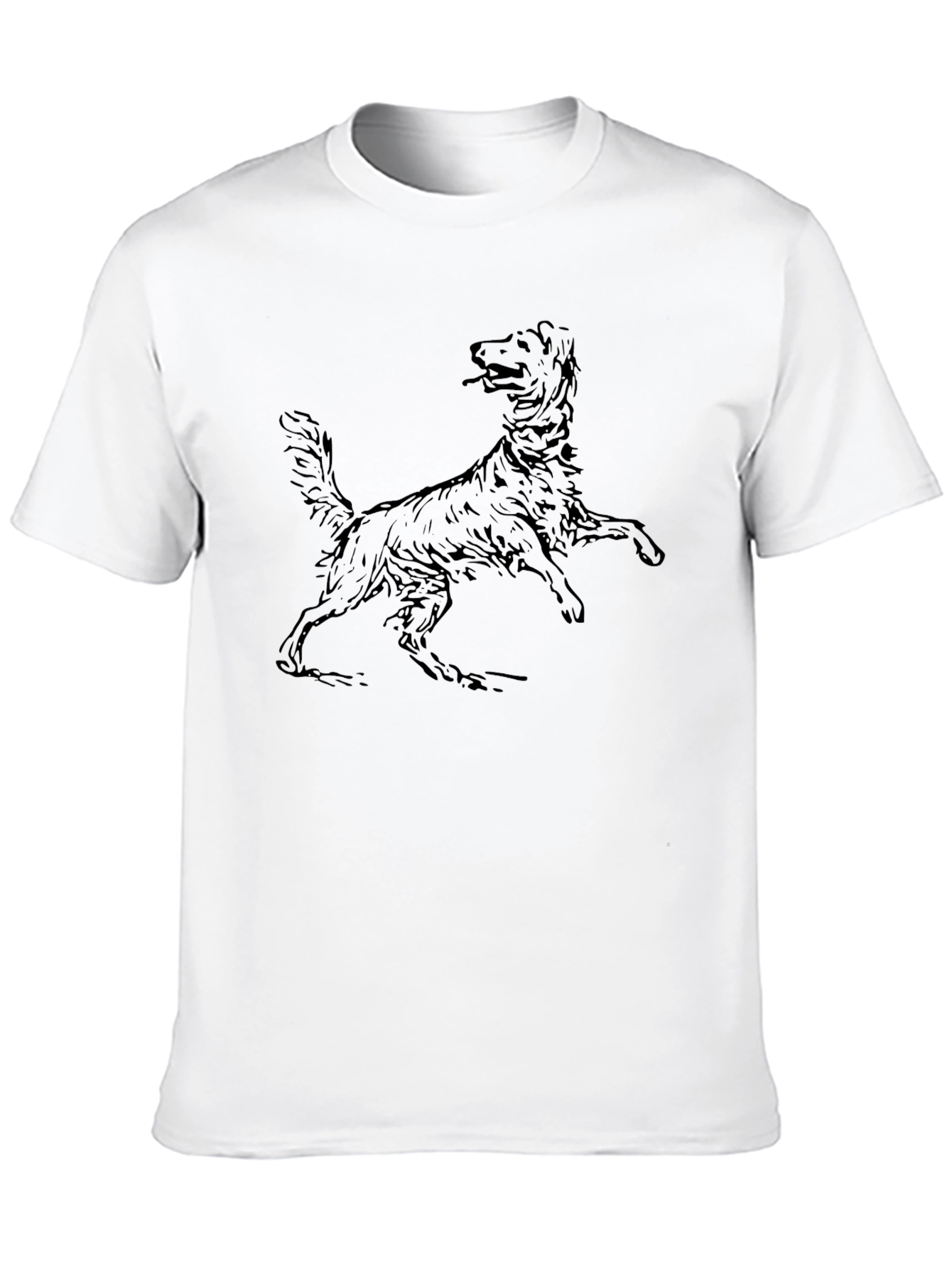 Dog Sketch Graphic T-Shirt - Unisex Cotton Tee
