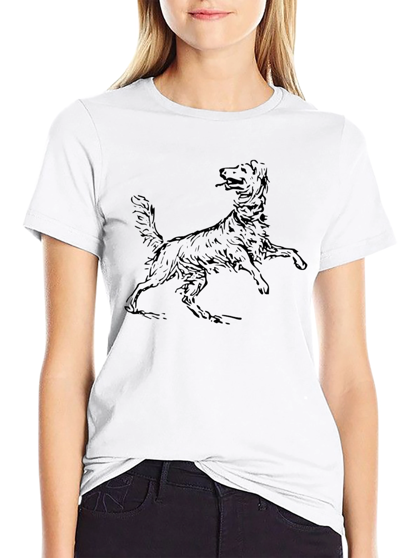 Dog Sketch Graphic T-Shirt - Unisex Cotton Tee