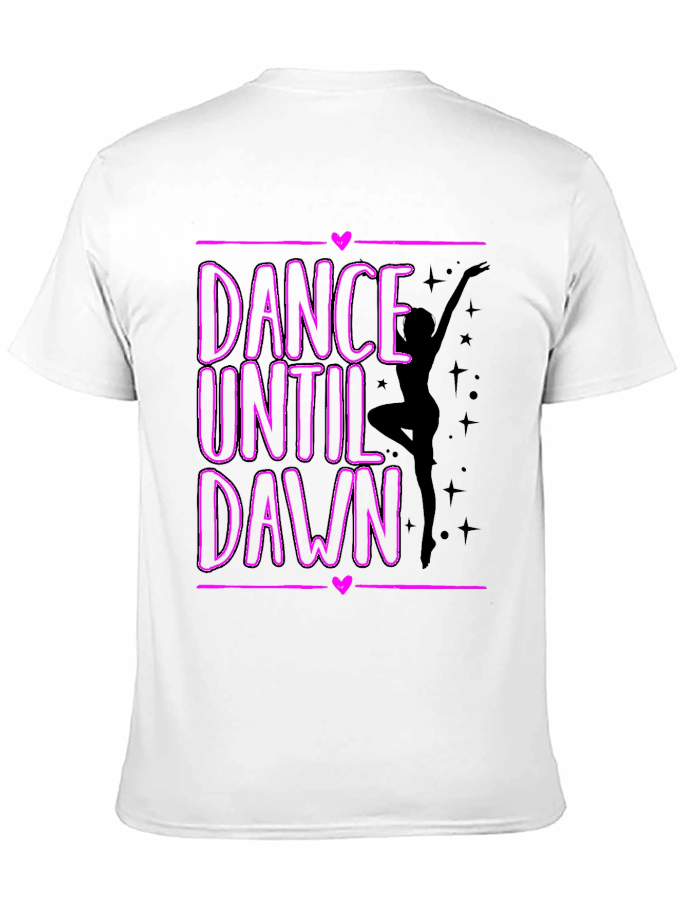 Dance Until Dawn Graphic Tee - Black Cotton