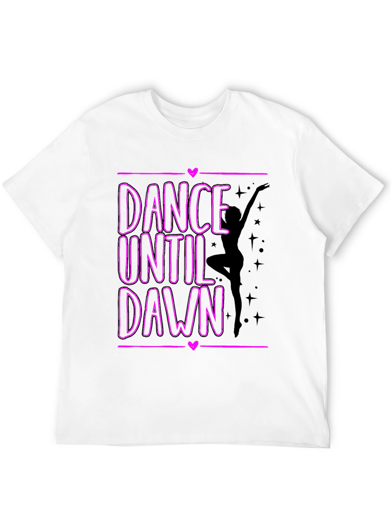Dance Until Dawn Graphic Tee - Black Cotton