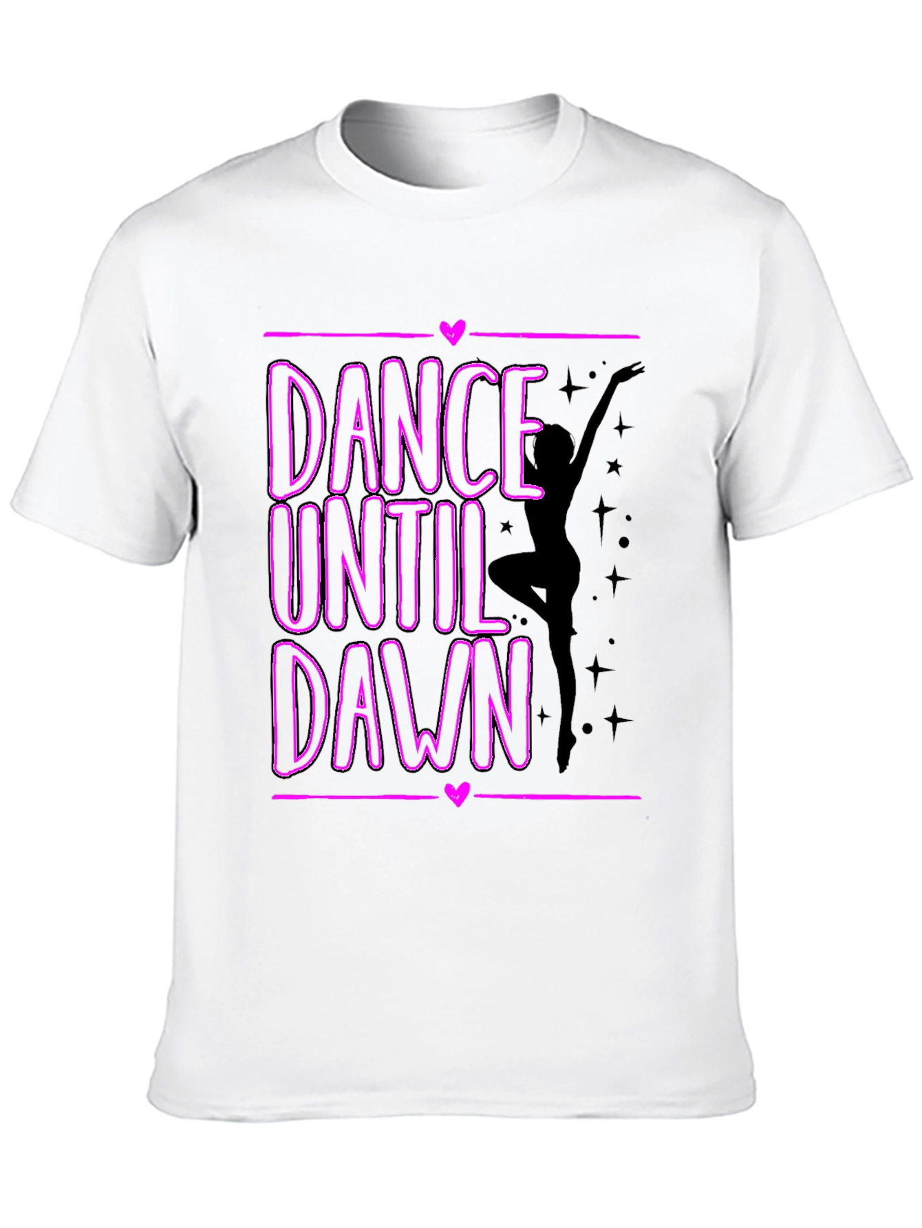 Dance Until Dawn Graphic Tee - Black Cotton