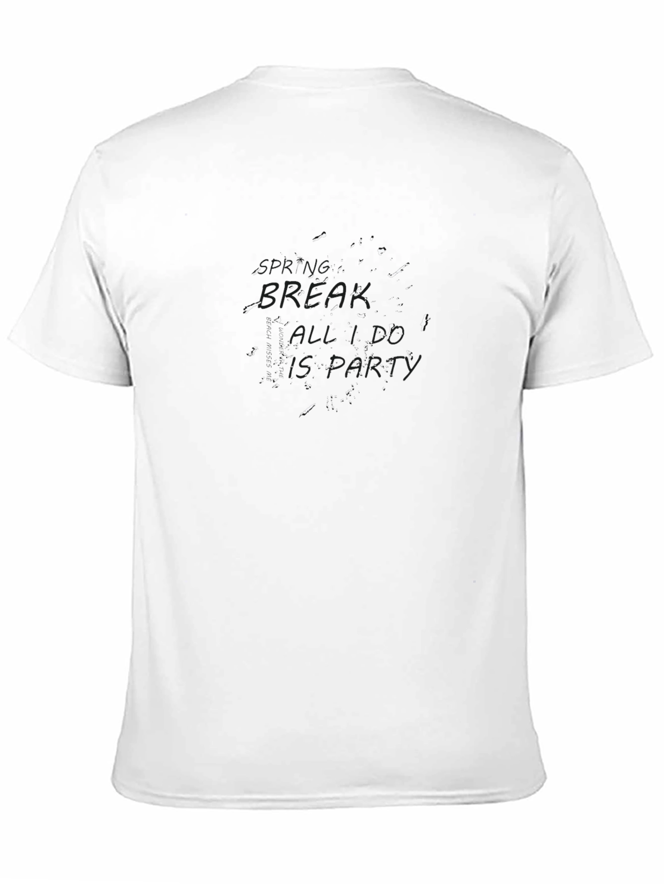 Modern Black T-Shirt with Distressed Circle Design