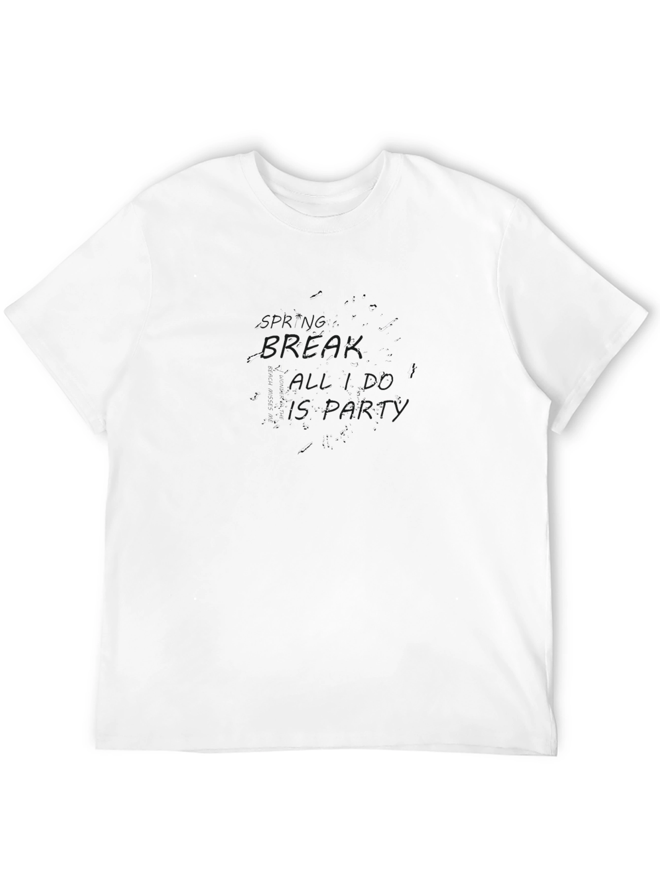 Modern Black T-Shirt with Distressed Circle Design