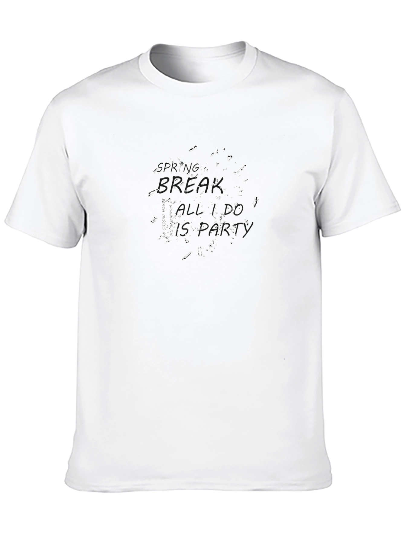 Modern Black T-Shirt with Distressed Circle Design
