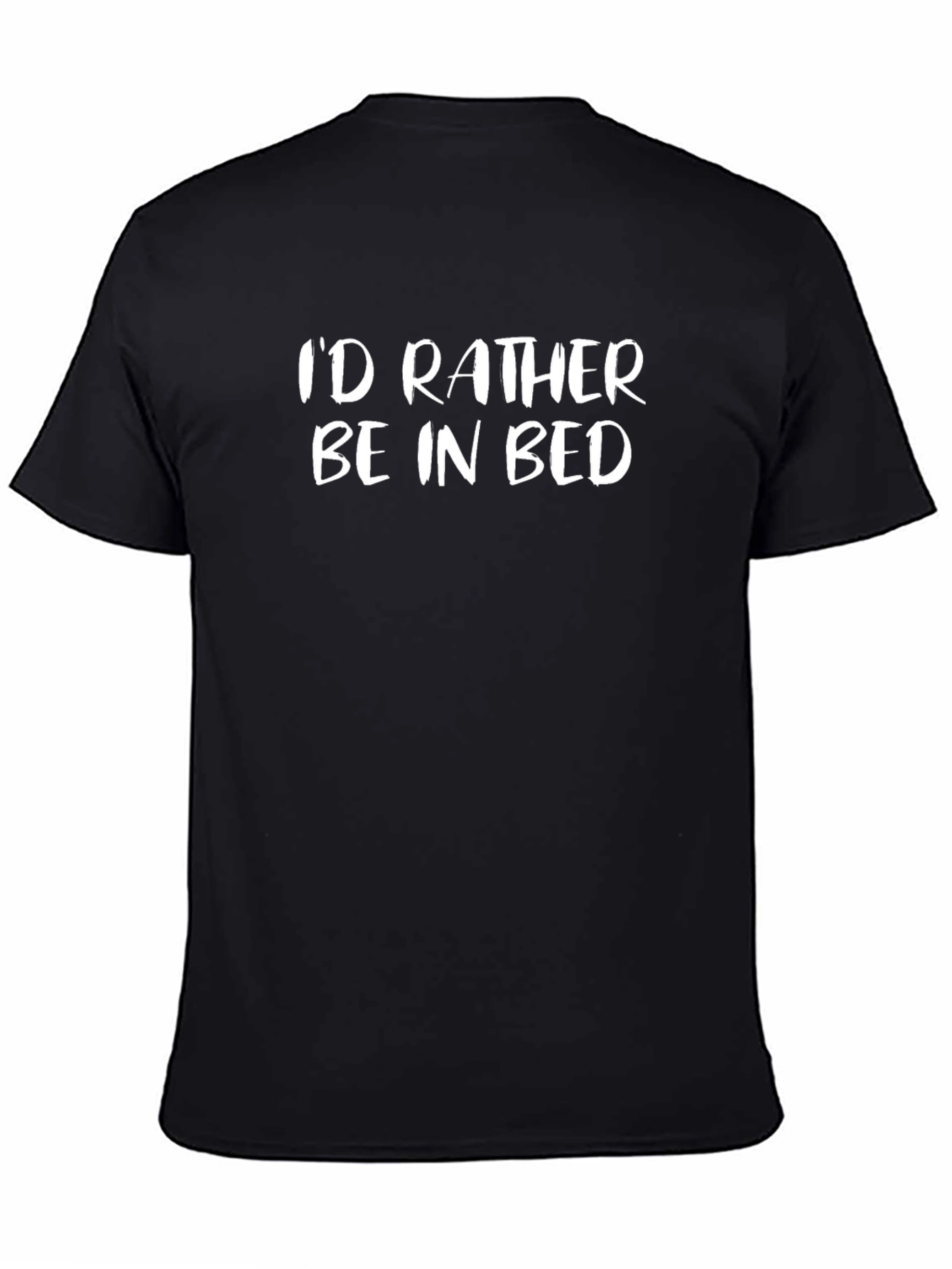 Id Rather Be in Bed Black Tee