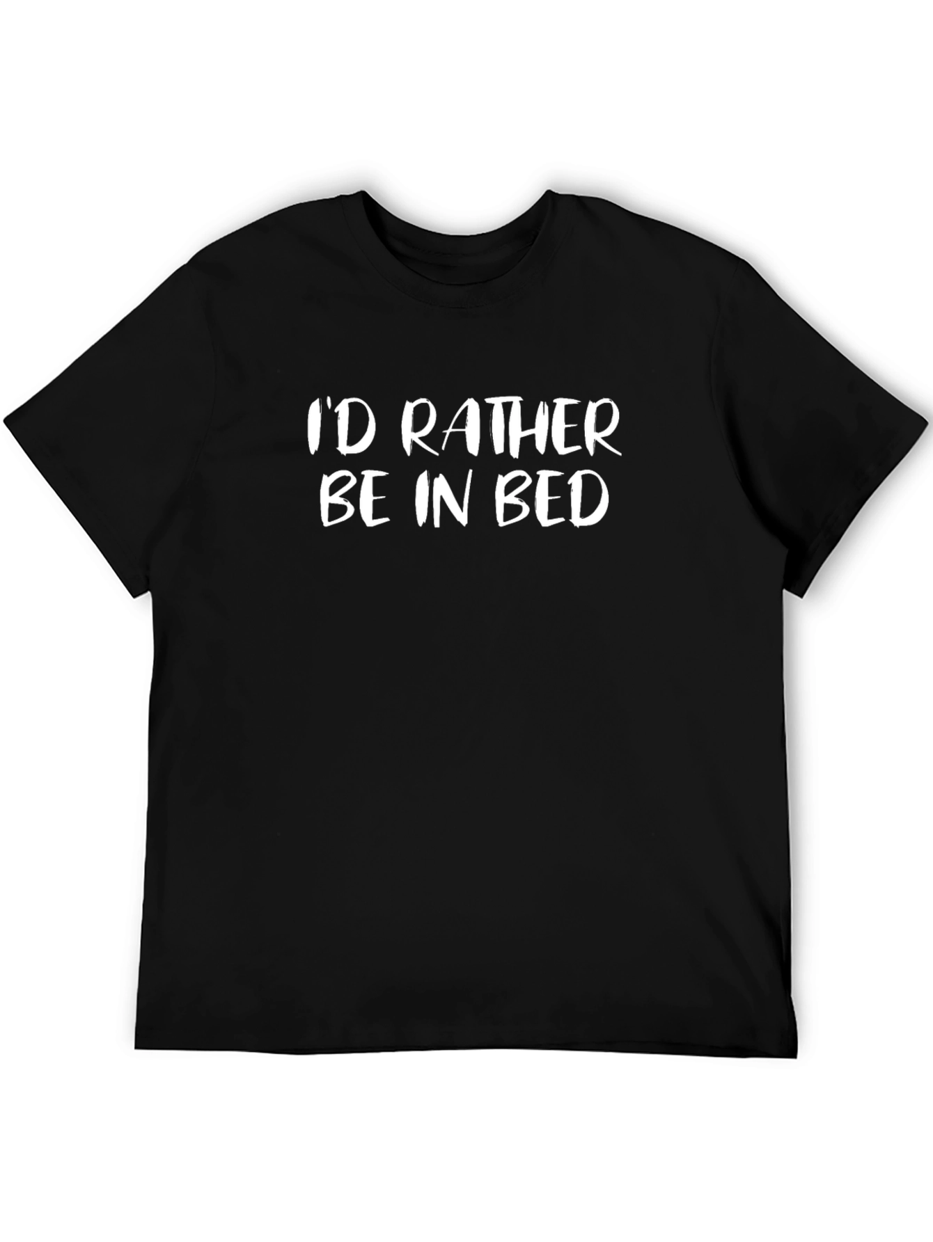 Id Rather Be in Bed Black Tee