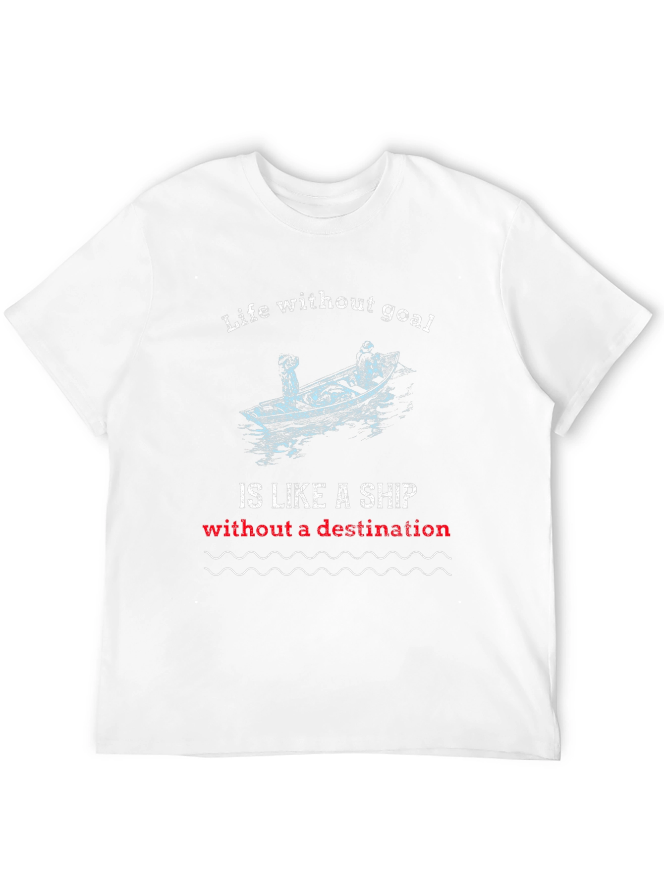 Life Goal Ship Graphic Tee - Black Cotton T-Shirt