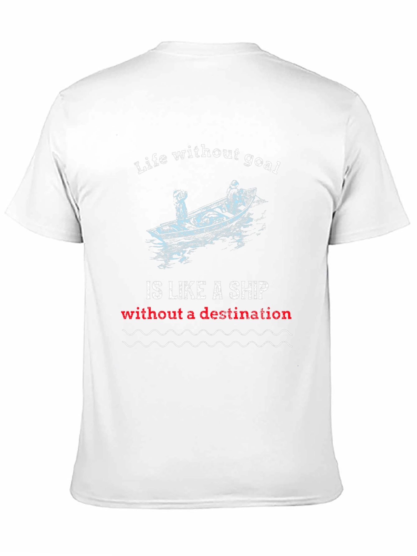 Life Goal Ship Graphic Tee - Black Cotton T-Shirt