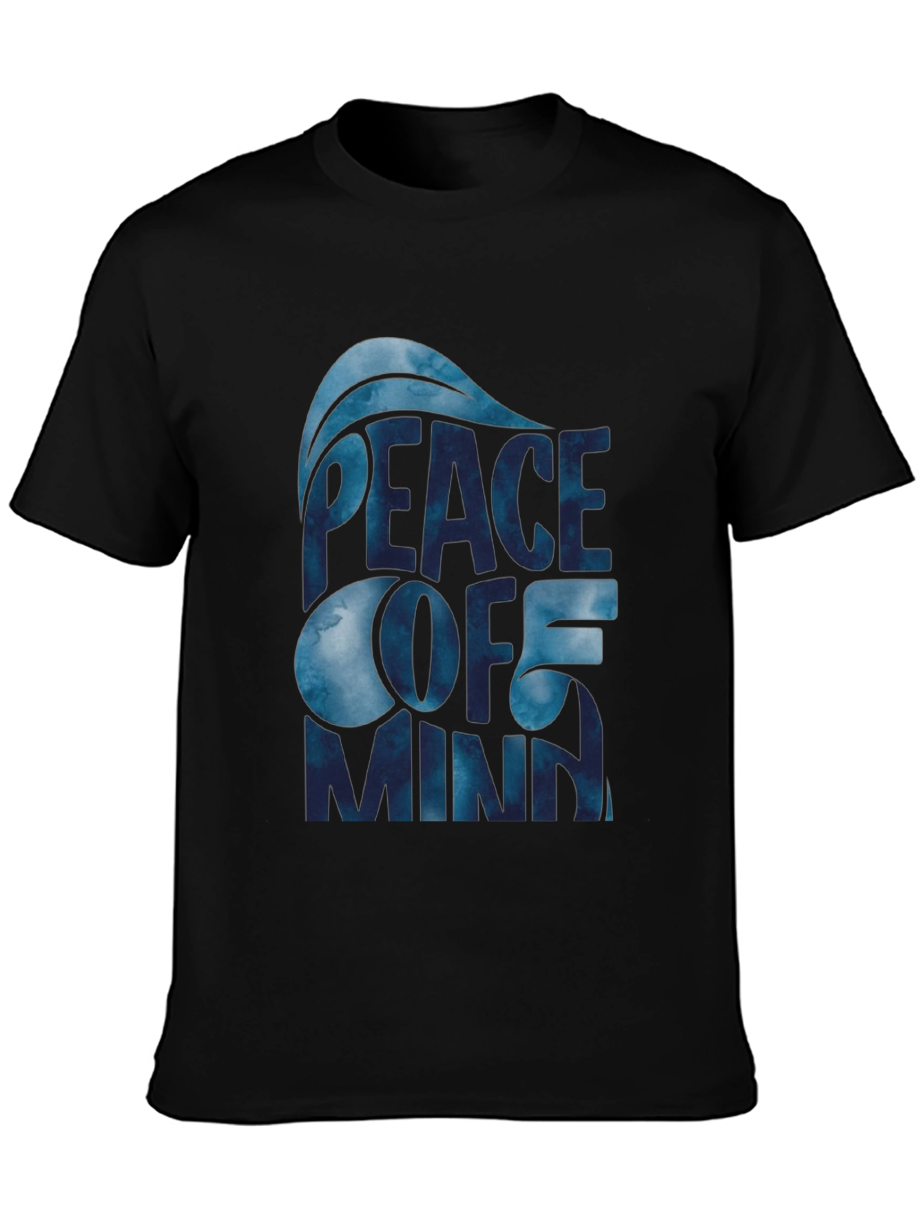Peace of Mind Graphic Print Black T-Shirt