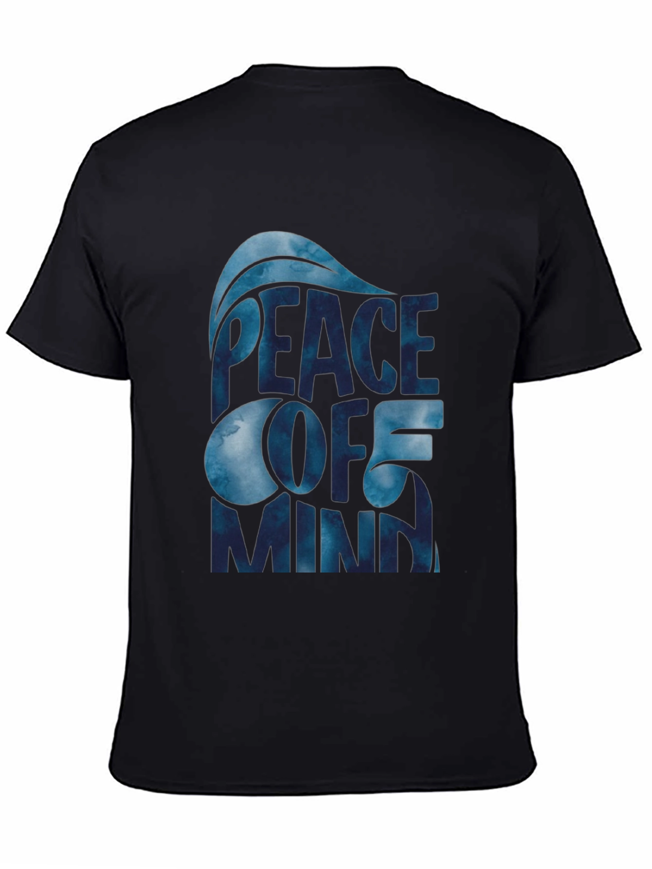 Peace of Mind Graphic Print Black T-Shirt