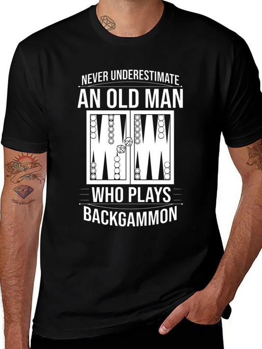 Backgammon Old Man T-Shirt