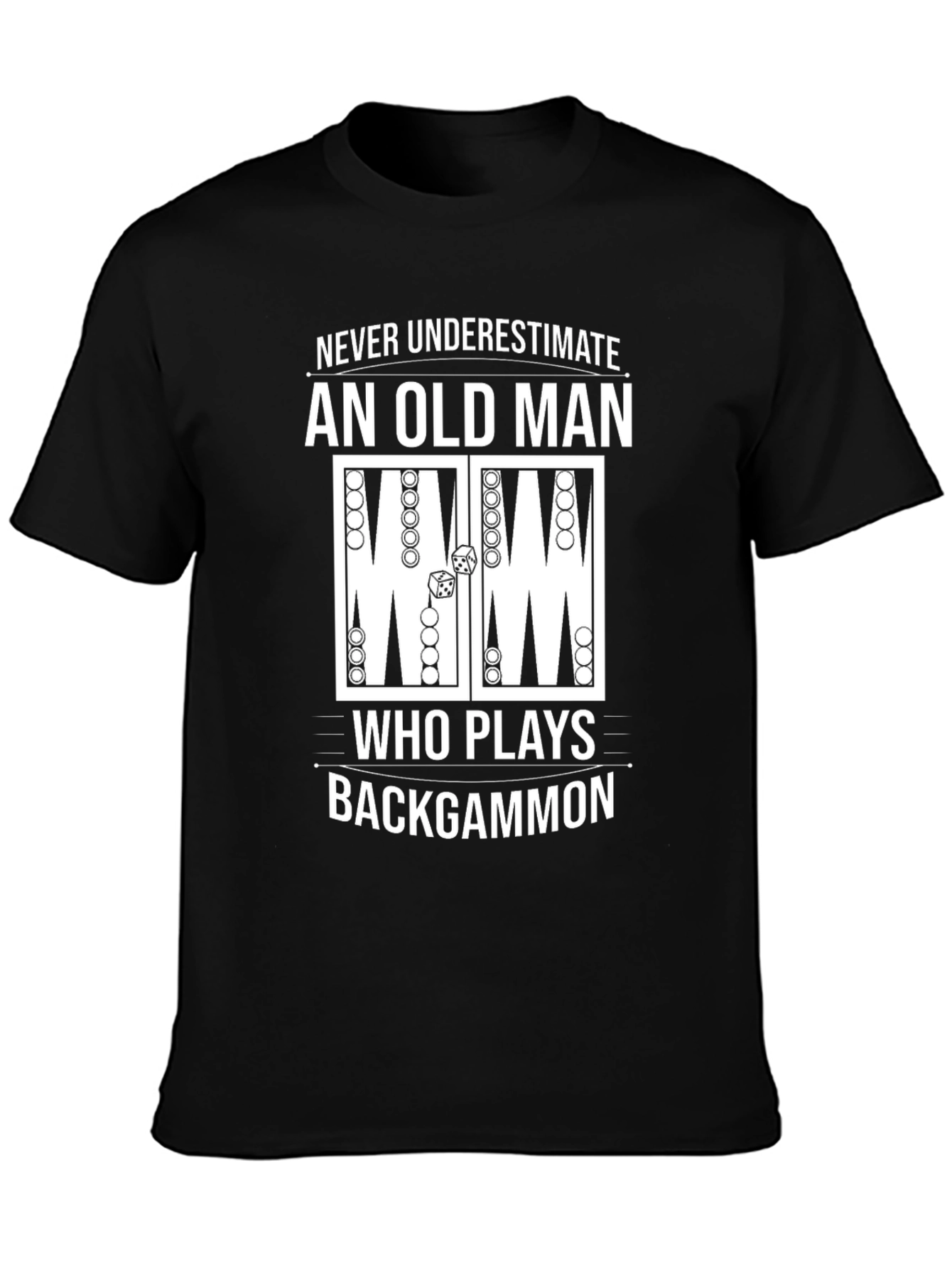 Backgammon Old Man T-Shirt