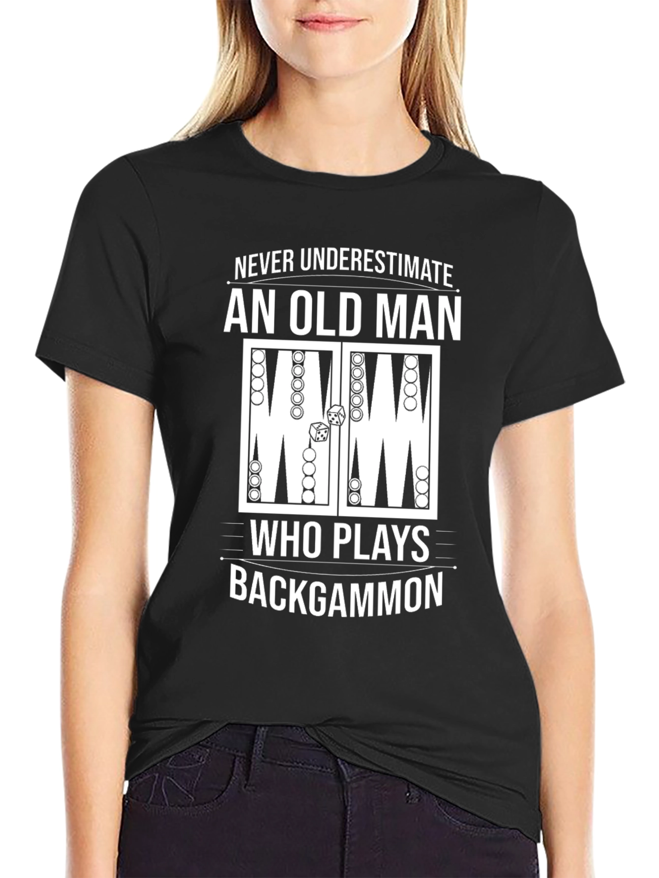 Backgammon Old Man T-Shirt