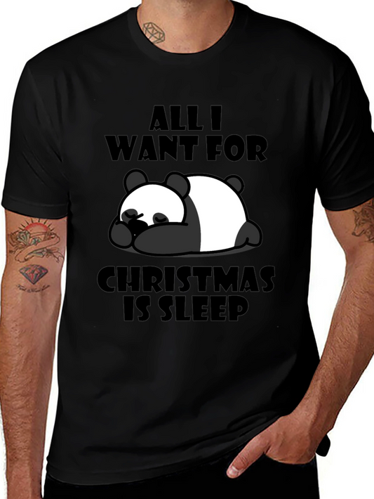 All I Want For Christmas Is Sleep Panda T-Shirt