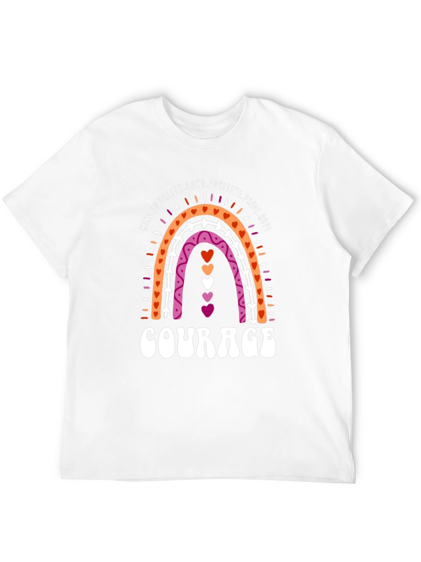 Lesbian Pride Rainbow Courage T-Shirt