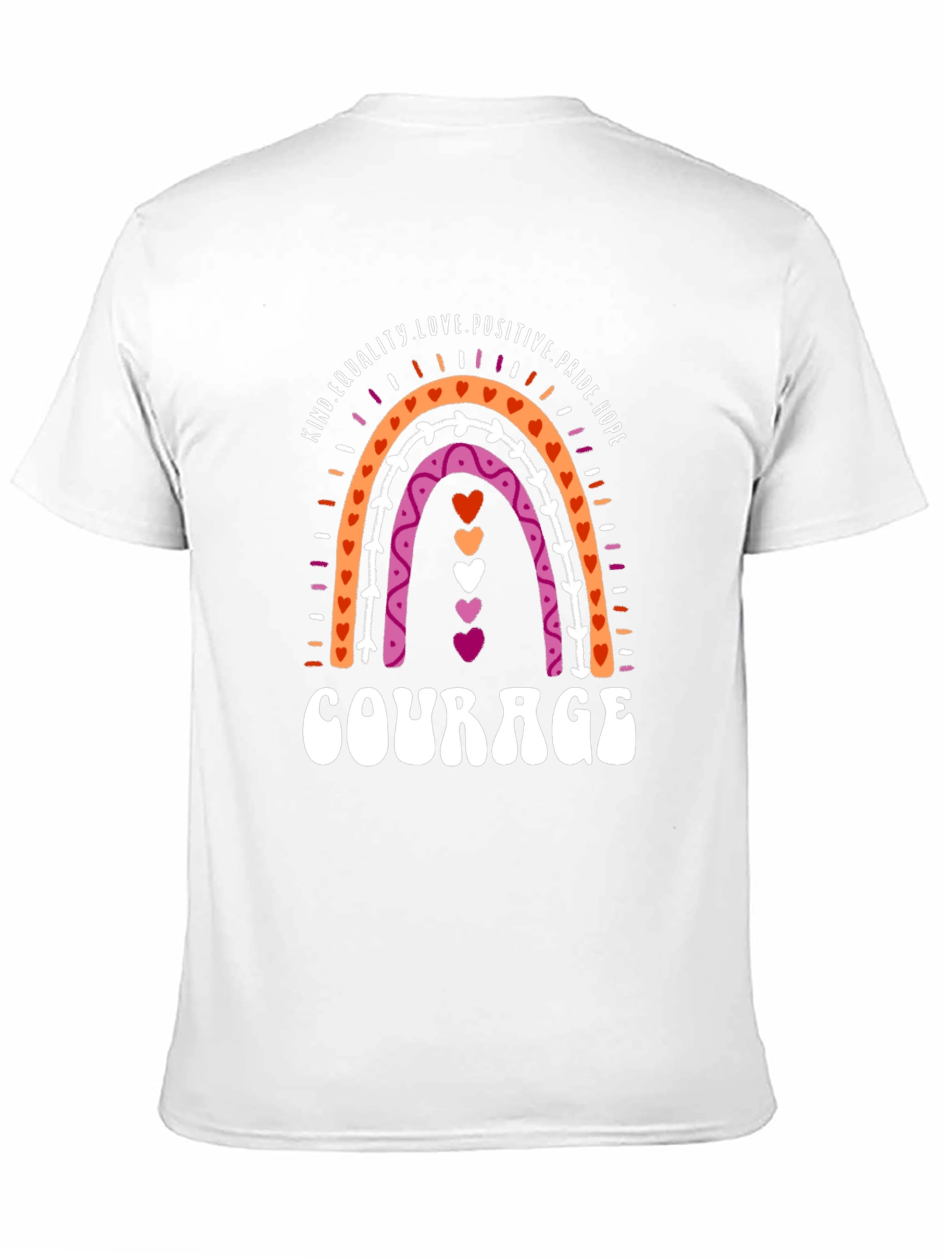 Lesbian Pride Rainbow Courage T-Shirt