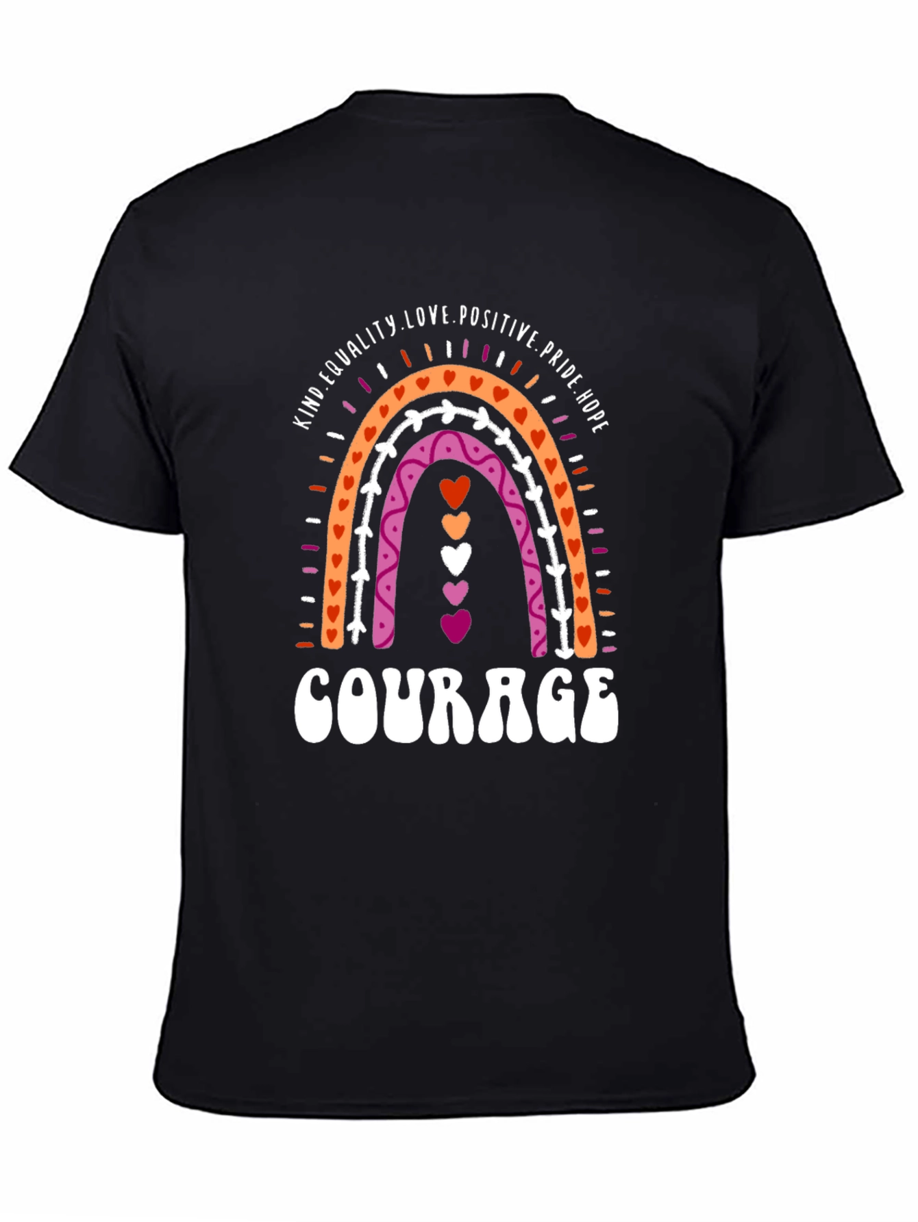 Lesbian Pride Rainbow Courage T-Shirt
