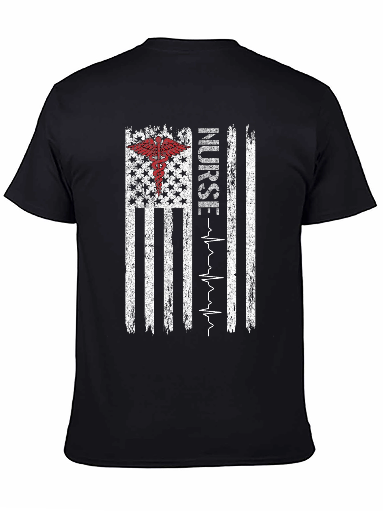 Nurse American Flag Graphic T-Shirt