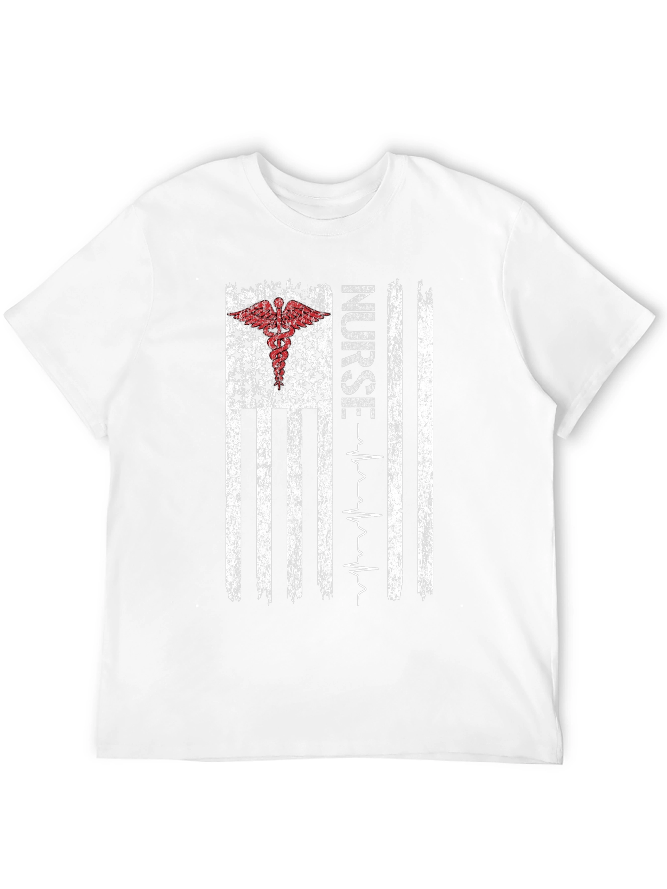Nurse American Flag Graphic T-Shirt