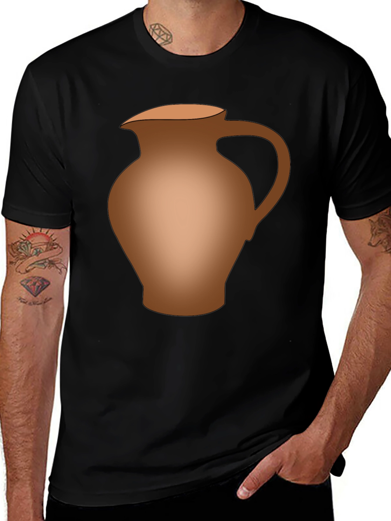 Earthenware Pitcher Graphic Tee - Mens Black T-Shirt