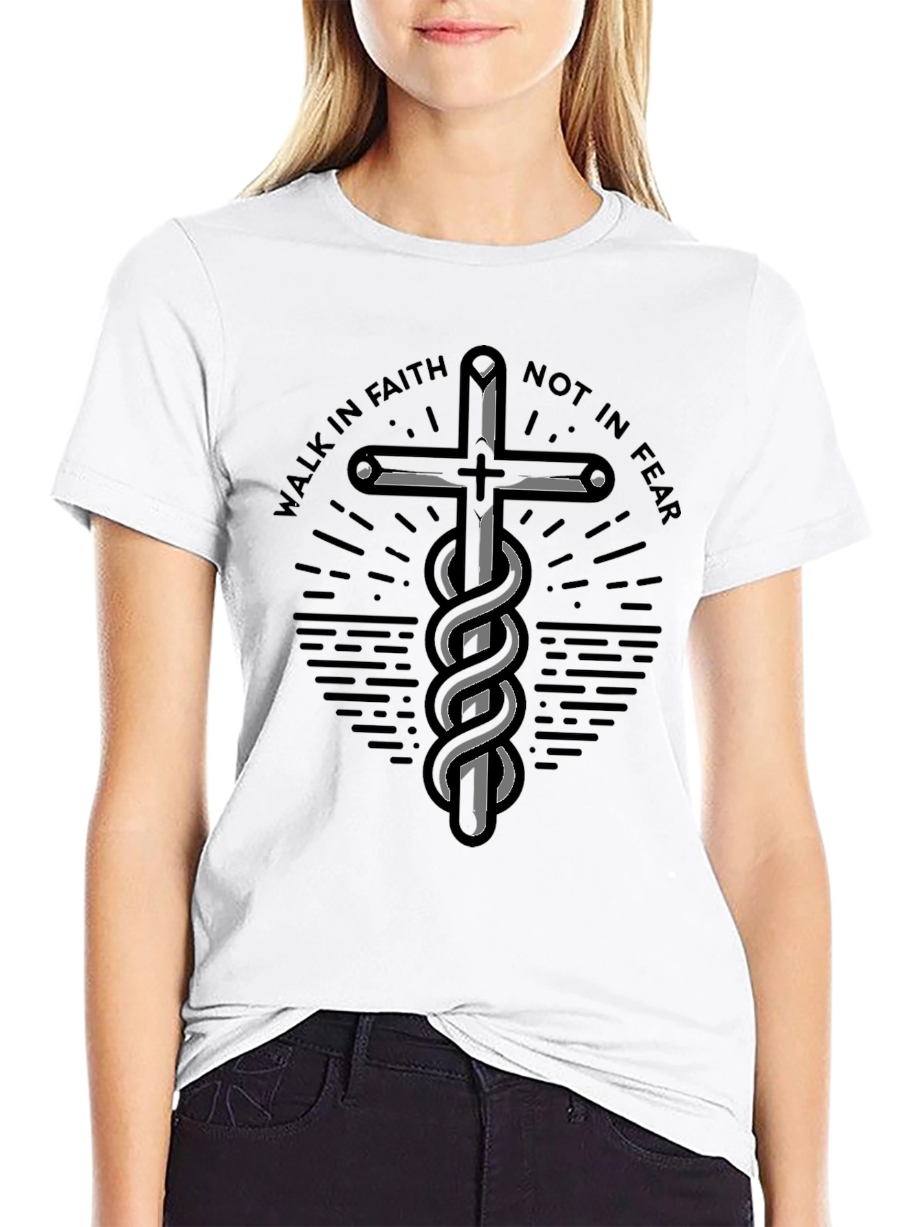Faith Over Fear Graphic Tee - Christian Apparel