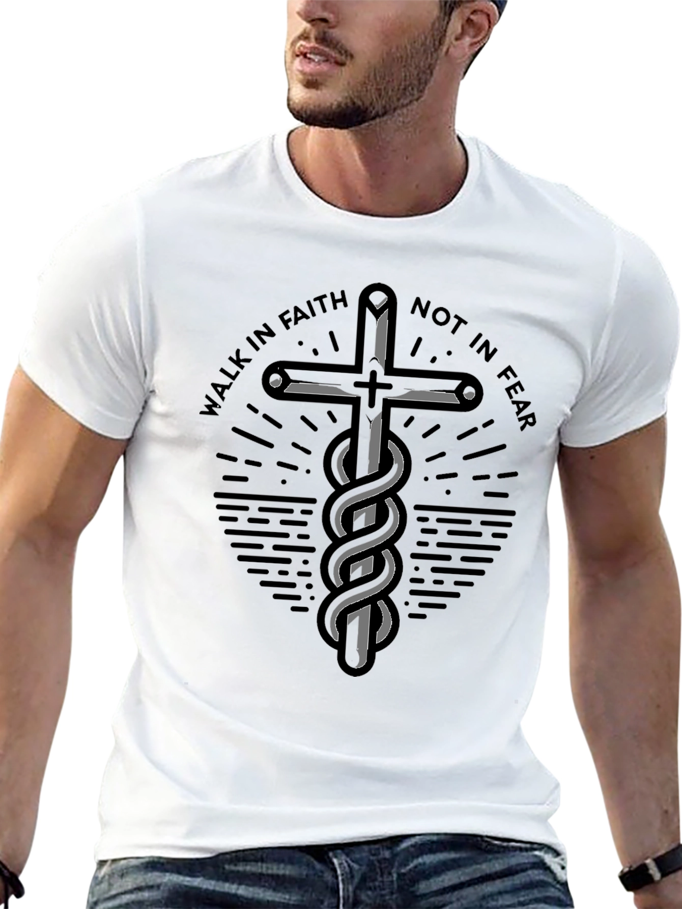 Faith Over Fear Graphic Tee - Christian Apparel