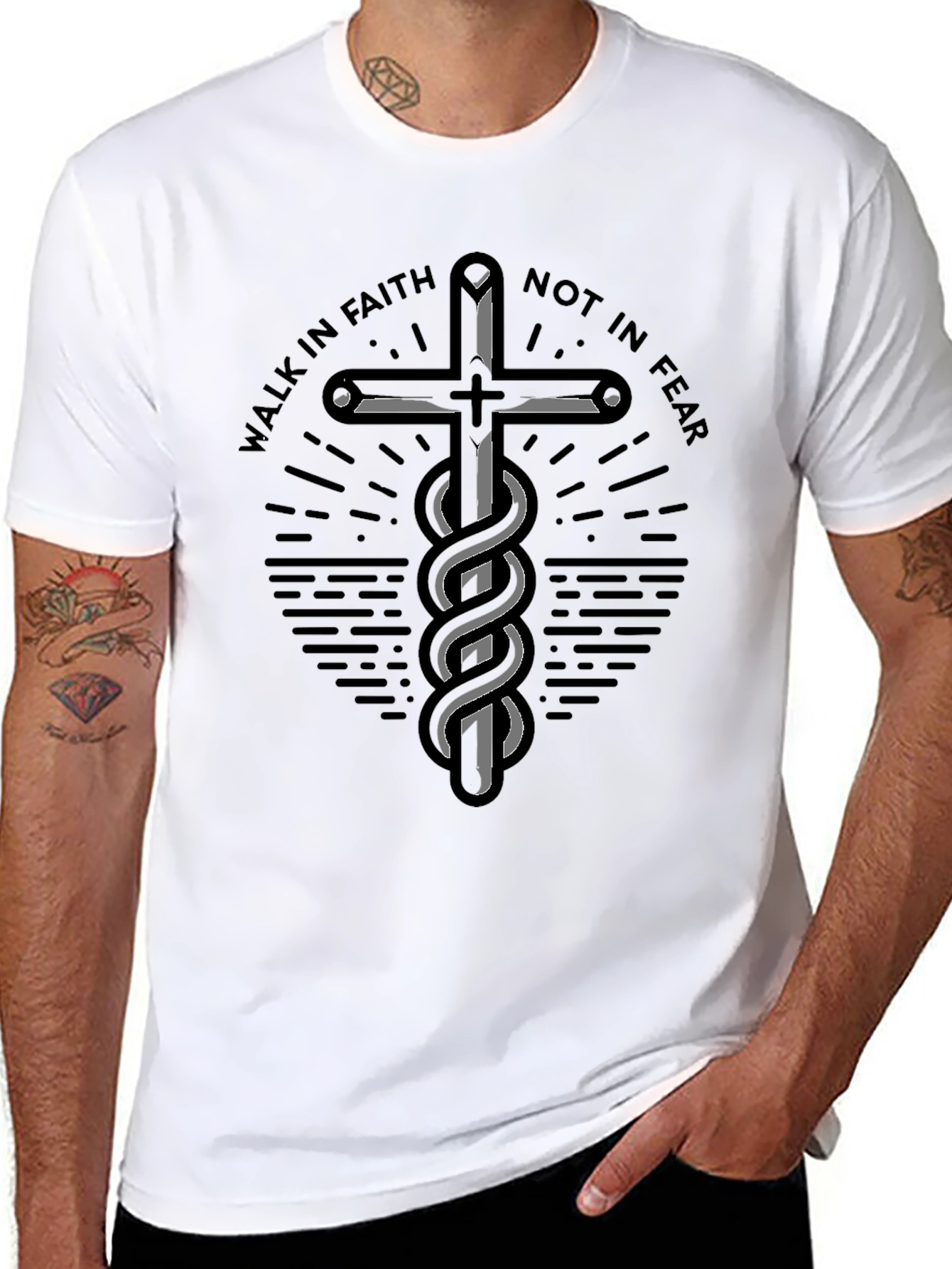 Faith Over Fear Graphic Tee - Christian Apparel