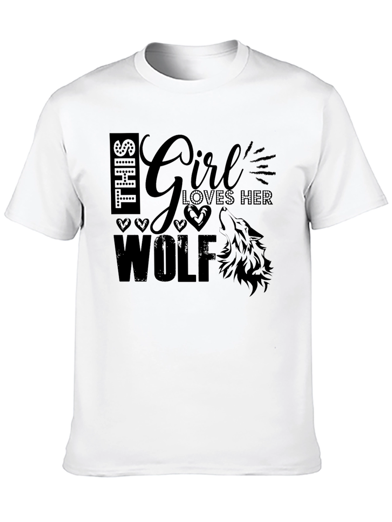 Girl Loves Her Wolf Graphic Tee