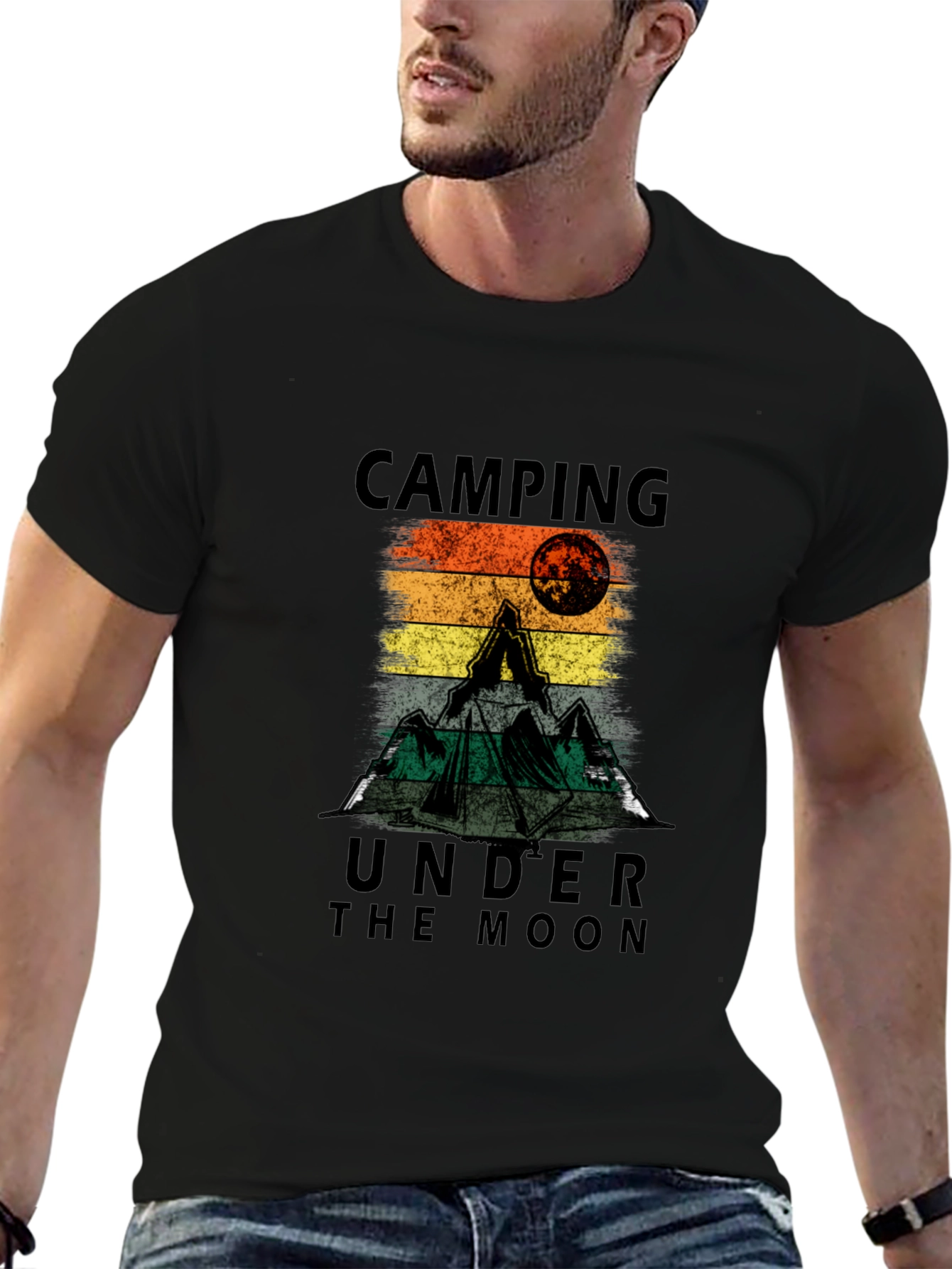 Camping Under the Moon Graphic Tee