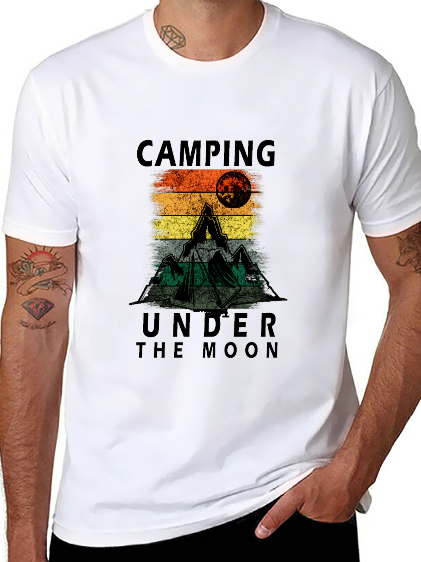 Camping Under the Moon Graphic Tee