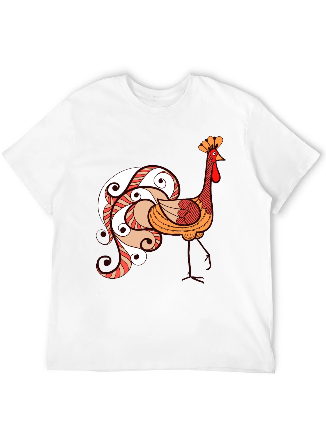 Funky Rooster Graphic Tee - Black Cotton T-Shirt