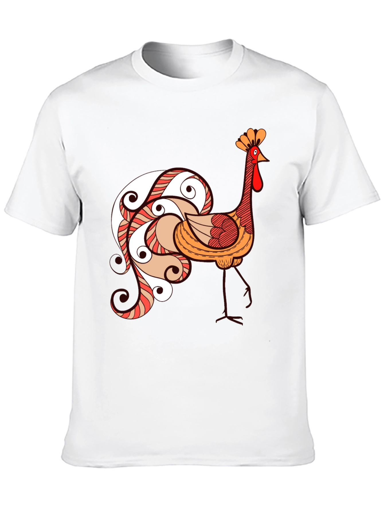 Funky Rooster Graphic Tee - Black Cotton T-Shirt
