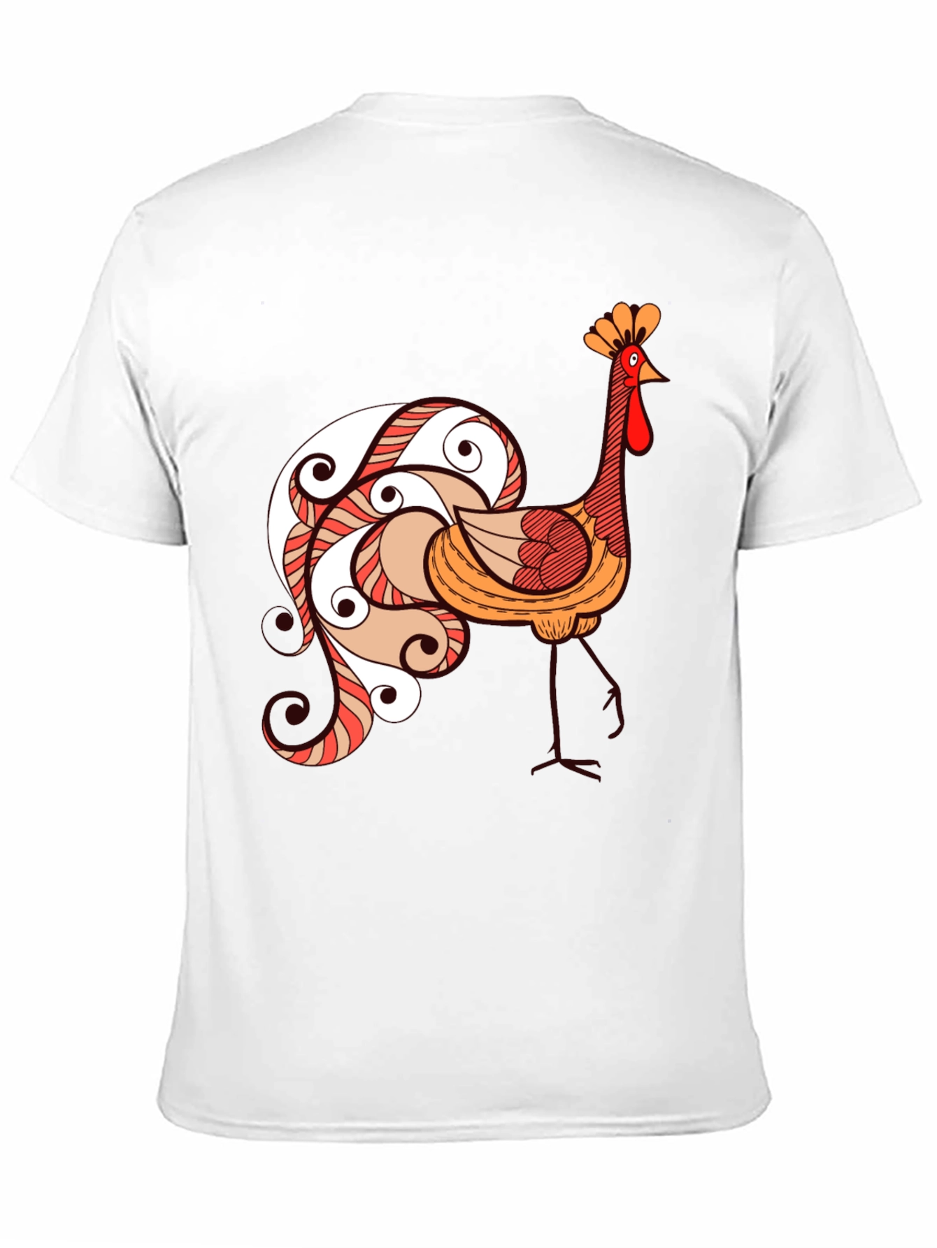 Funky Rooster Graphic Tee - Black Cotton T-Shirt