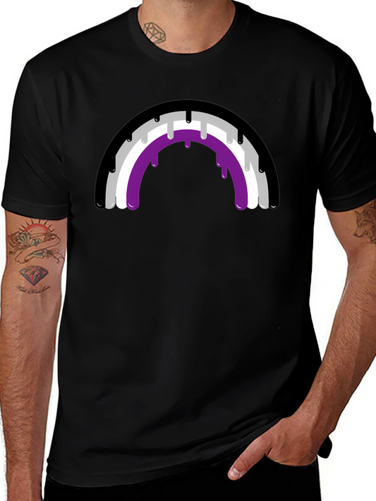 Asexual Pride Rainbow Drip T-Shirt
